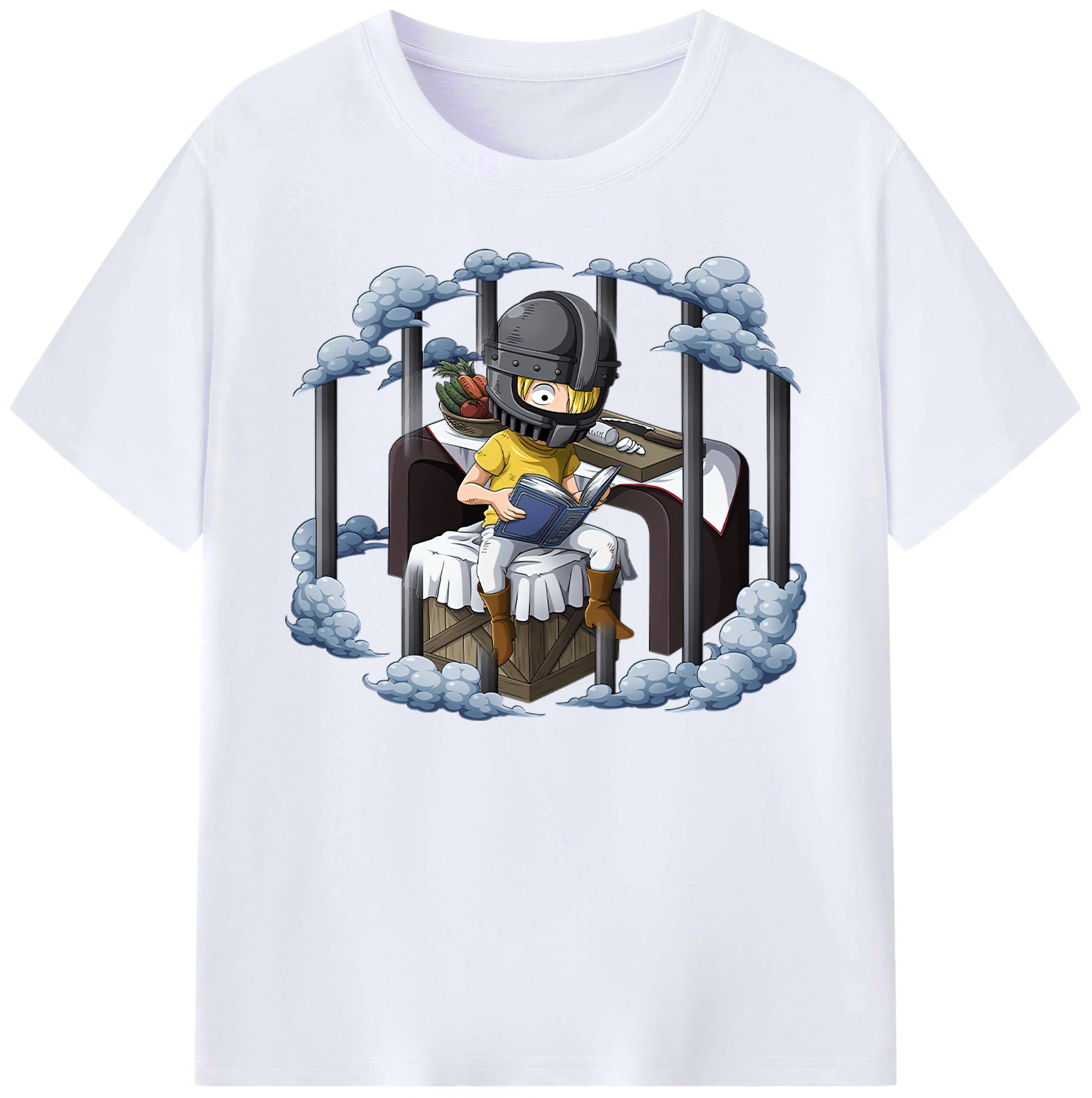 （画像用） ワンピース サンジ ONE PIECE Sanji 綿100％ メンズ半袖Tシャツ｜肌触りやわらか＆通気性