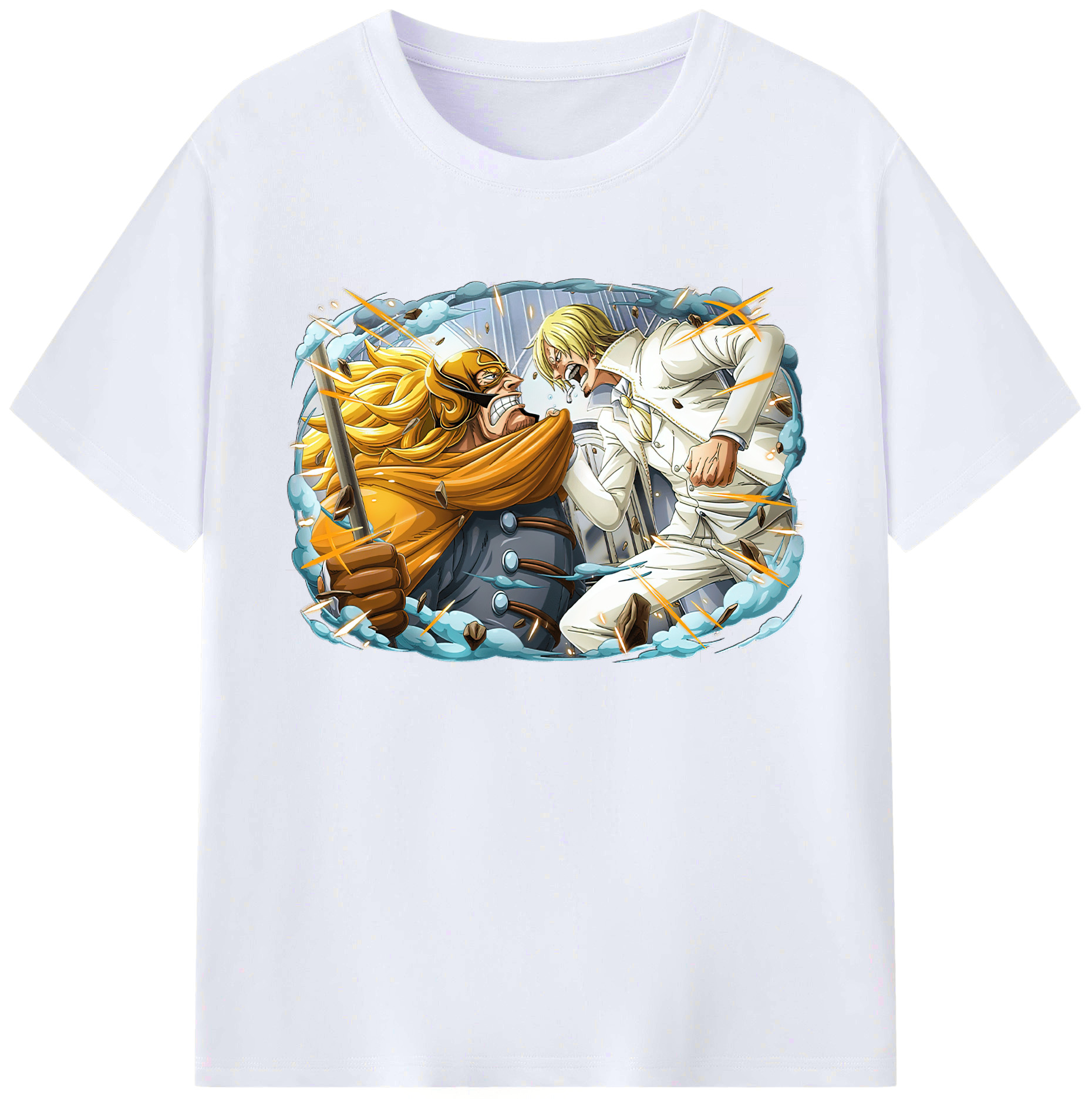 （画像用） ワンピース サンジ ONE PIECE Sanji 綿100％ メンズ半袖Tシャツ｜肌触りやわらか＆通気性