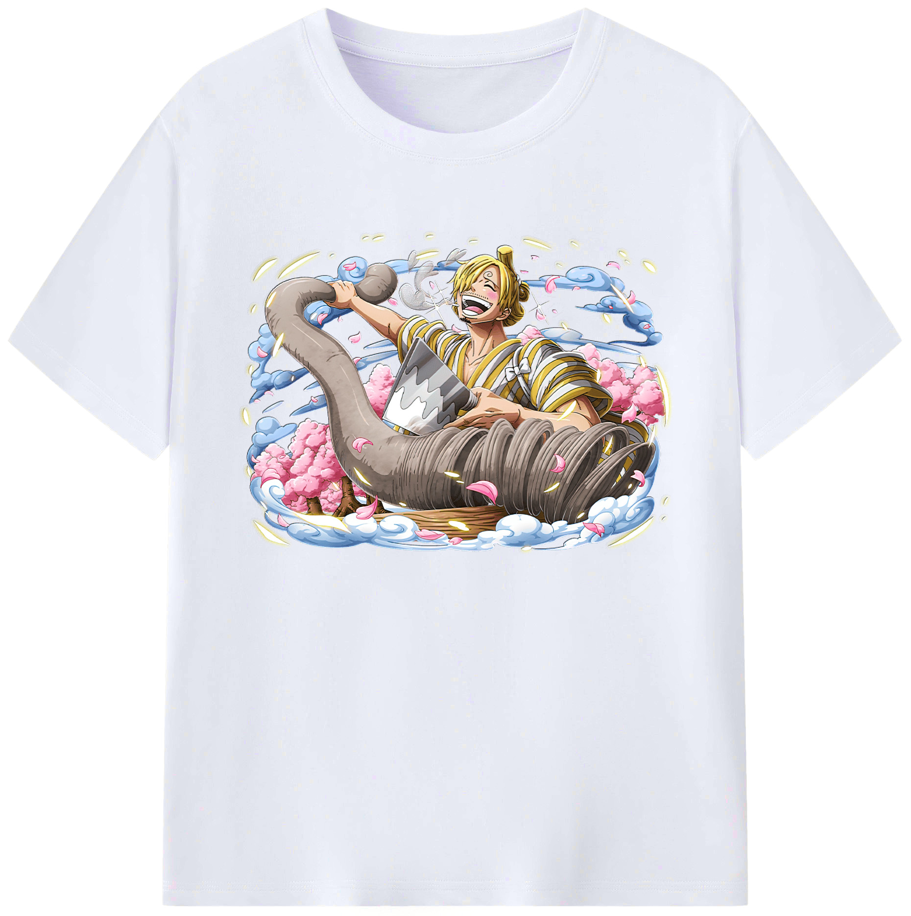 （画像用） ワンピース サンジ ONE PIECE Sanji 綿100％ メンズ半袖Tシャツ｜肌触りやわらか＆通気性