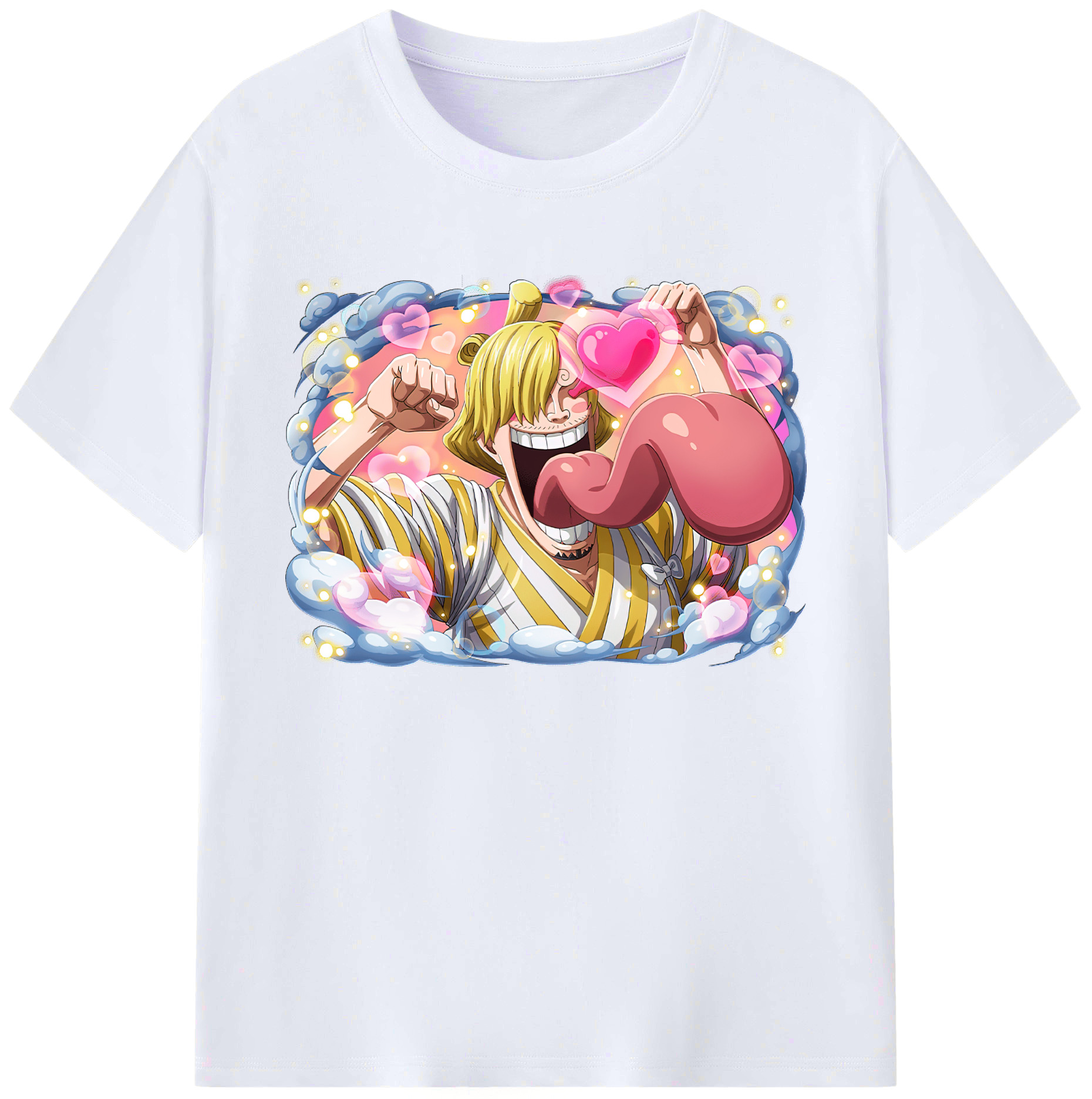 （画像用） ワンピース サンジ ONE PIECE Sanji 綿100％ メンズ半袖Tシャツ｜肌触りやわらか＆通気性