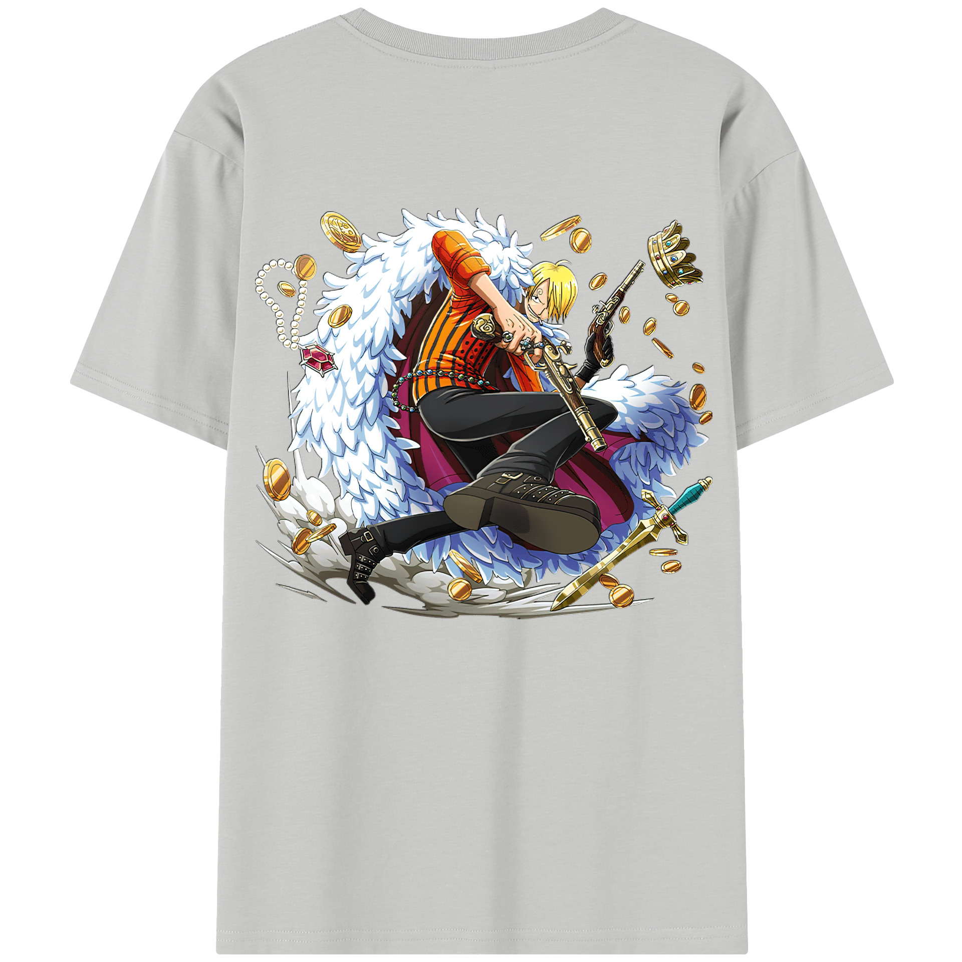 （画像用） ワンピース サンジ ONE PIECE Sanji レディース半袖Tシャツ(バックプリント)