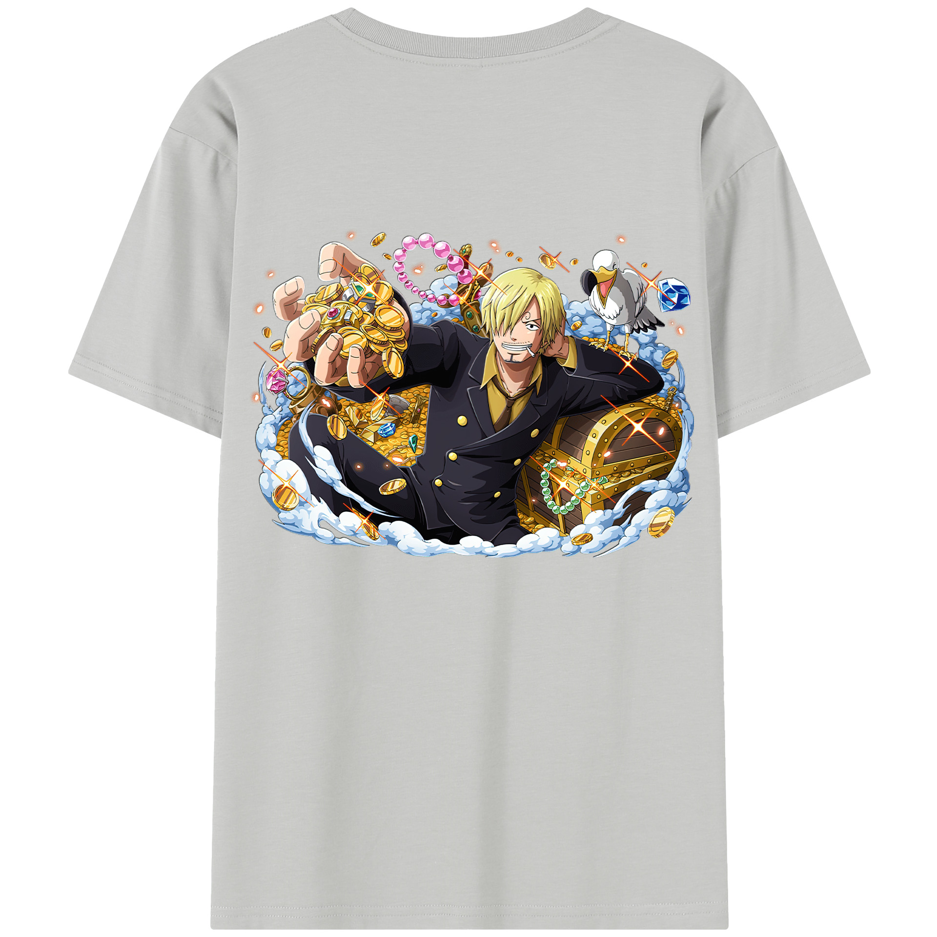 （画像用） ワンピース サンジ ONE PIECE Sanji レディース半袖Tシャツ(バックプリント)
