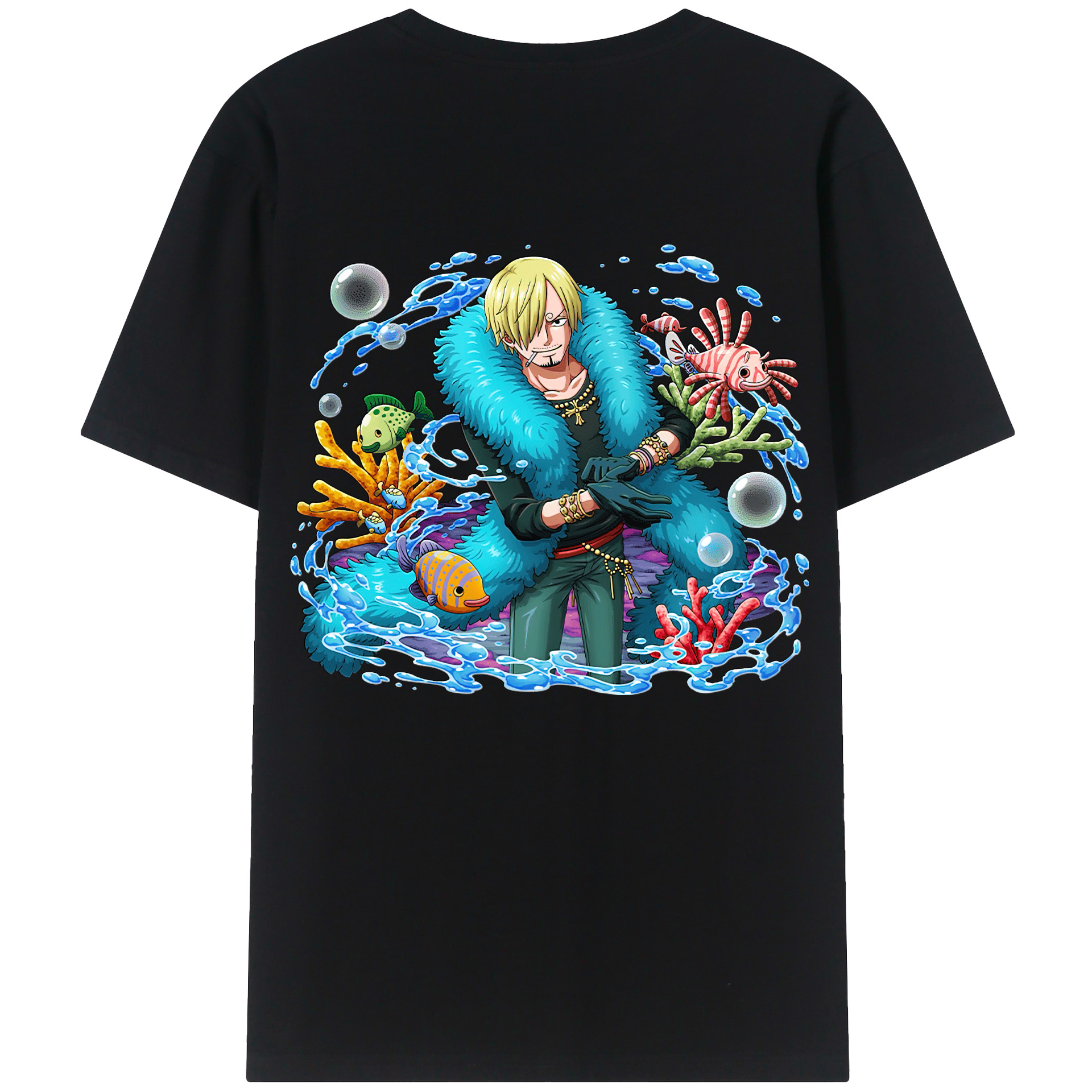 （画像用） ワンピース サンジ ONE PIECE Sanji レディース半袖Tシャツ(バックプリント)