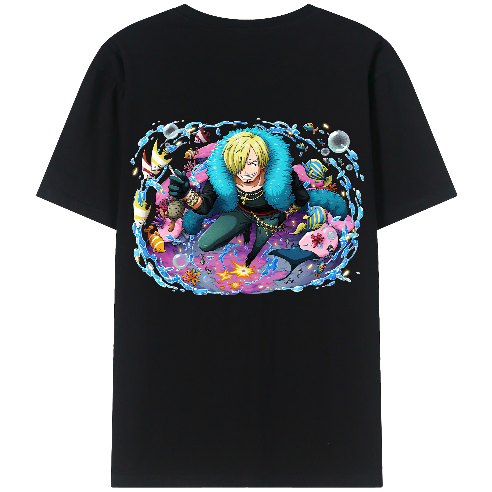（画像用） ワンピース サンジ ONE PIECE Sanji レディース半袖Tシャツ(バックプリント)
