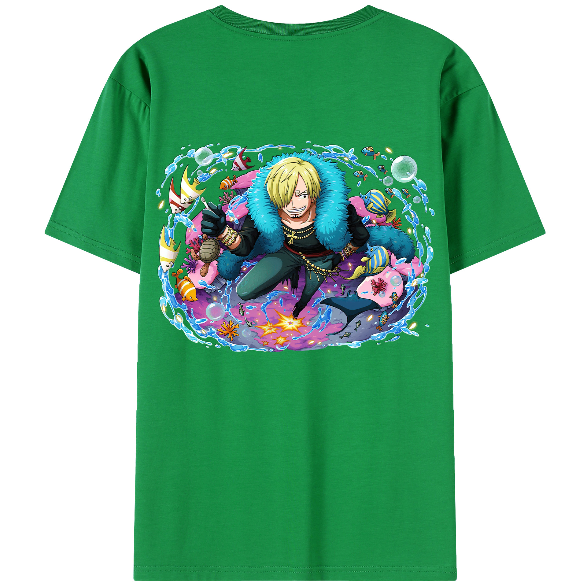 （画像用） ワンピース サンジ ONE PIECE Sanji レディース半袖Tシャツ(バックプリント)