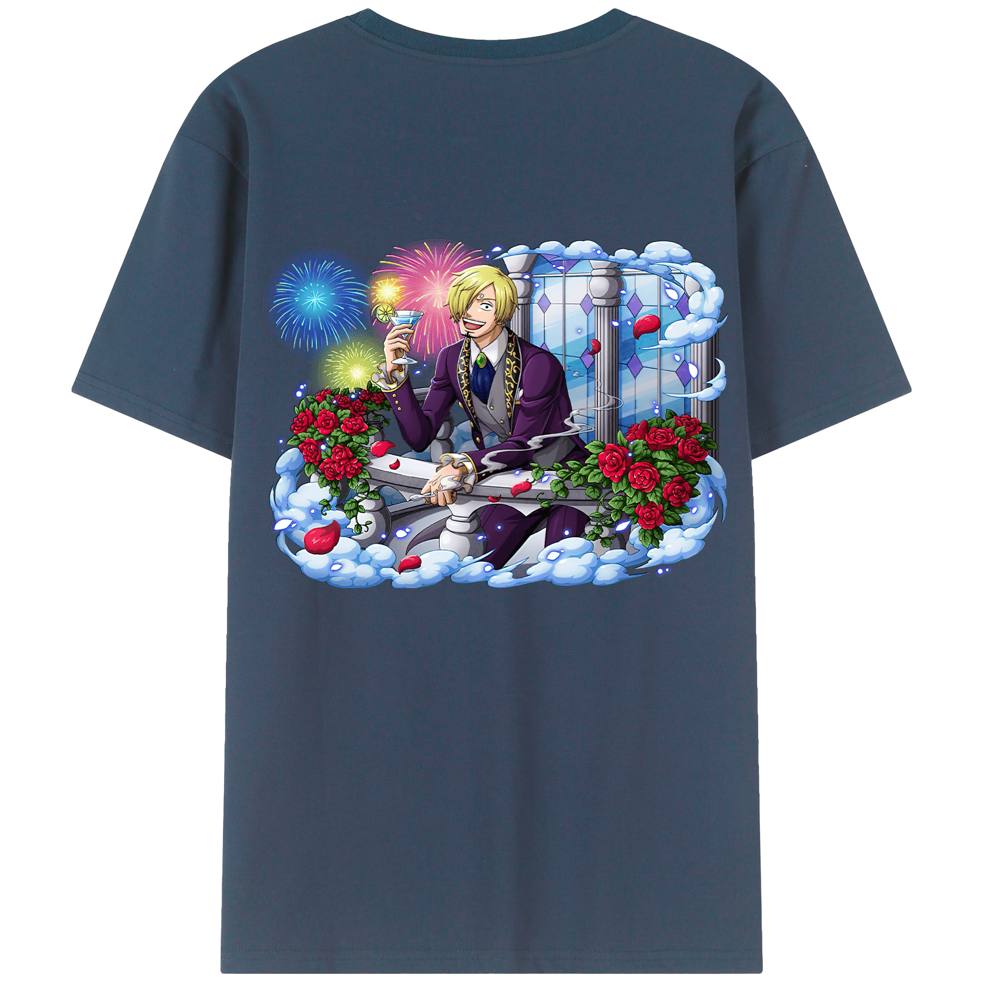（画像用） ワンピース サンジ ONE PIECE Sanji レディース半袖Tシャツ(バックプリント)