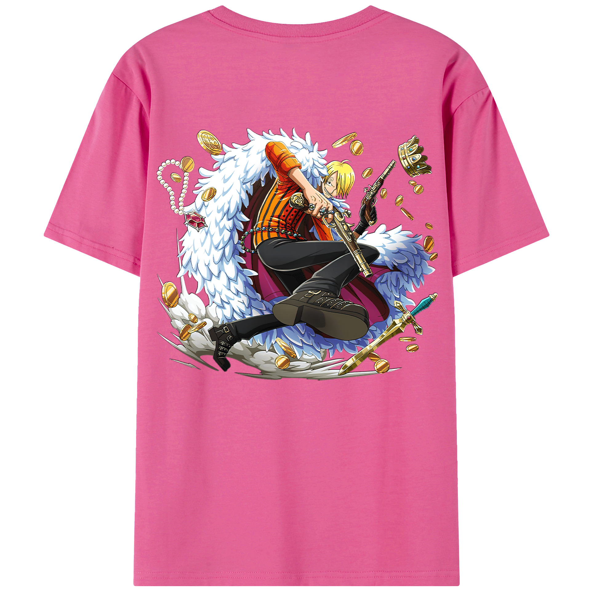 （画像用） ワンピース サンジ ONE PIECE Sanji レディース半袖Tシャツ(バックプリント)