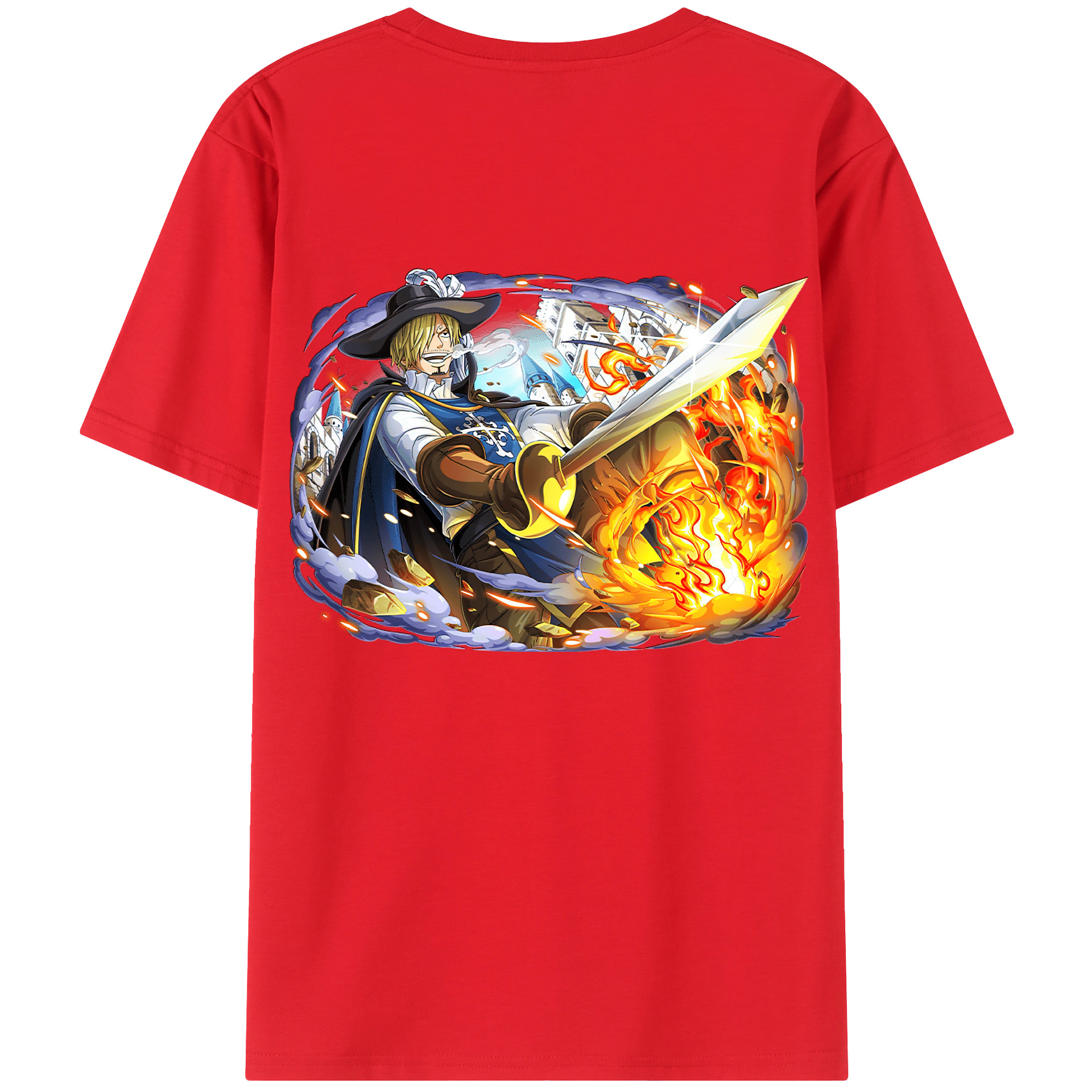 （画像用） ワンピース サンジ ONE PIECE Sanji レディース半袖Tシャツ(バックプリント)