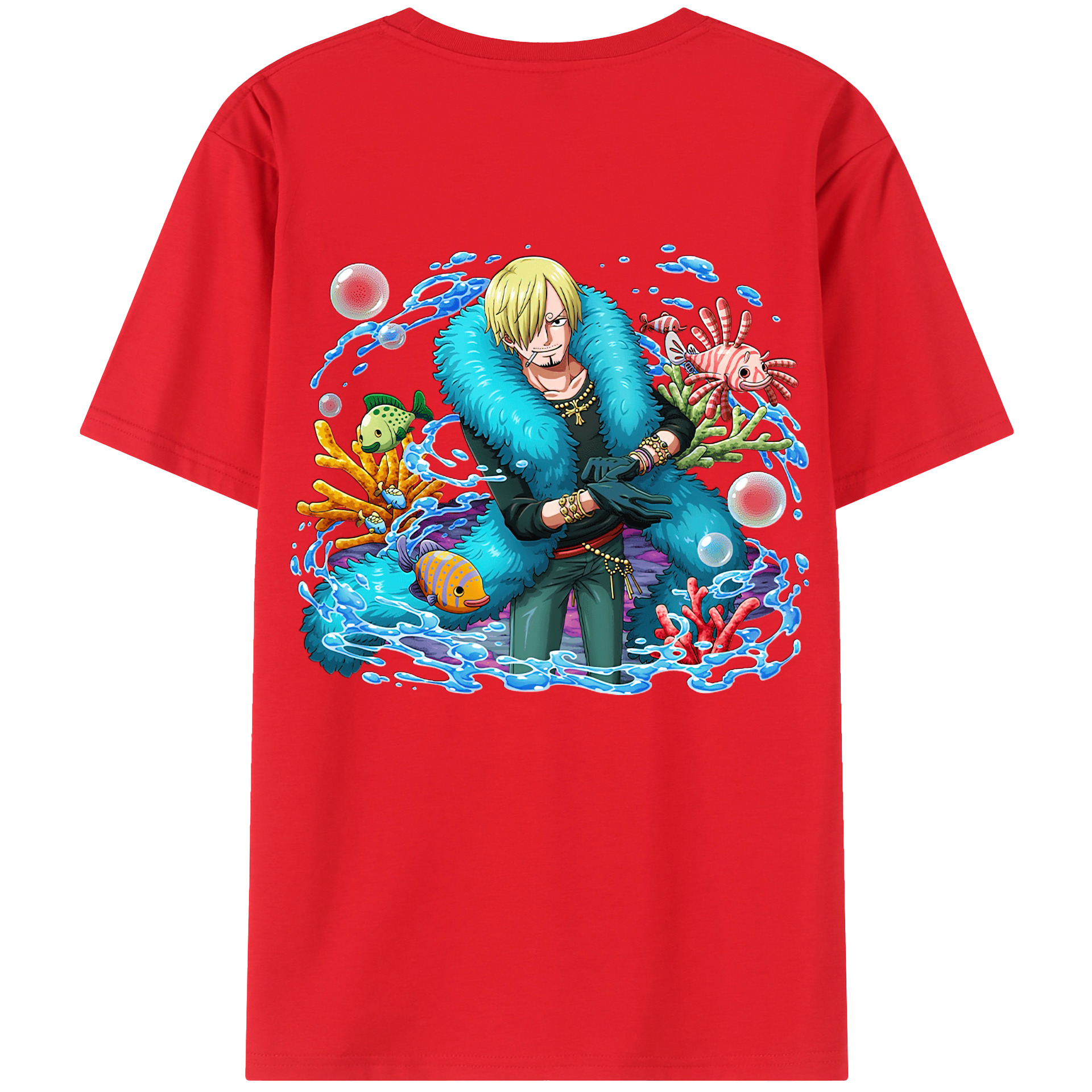 （画像用） ワンピース サンジ ONE PIECE Sanji レディース半袖Tシャツ(バックプリント)