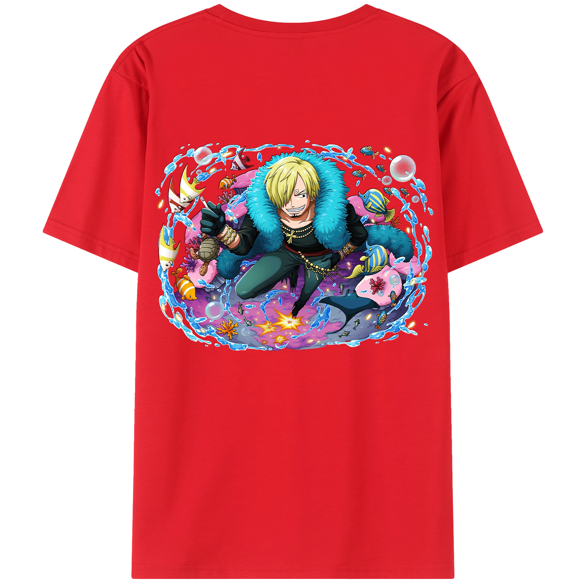 （画像用） ワンピース サンジ ONE PIECE Sanji レディース半袖Tシャツ(バックプリント)