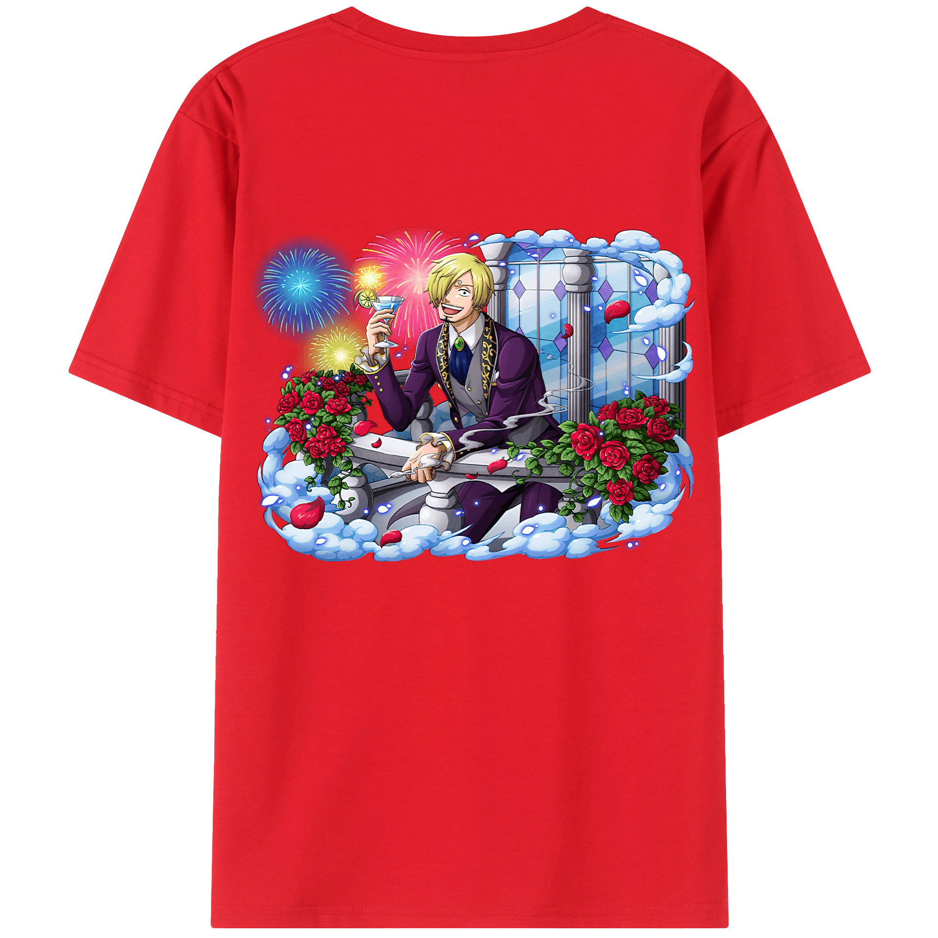 （画像用） ワンピース サンジ ONE PIECE Sanji レディース半袖Tシャツ(バックプリント)