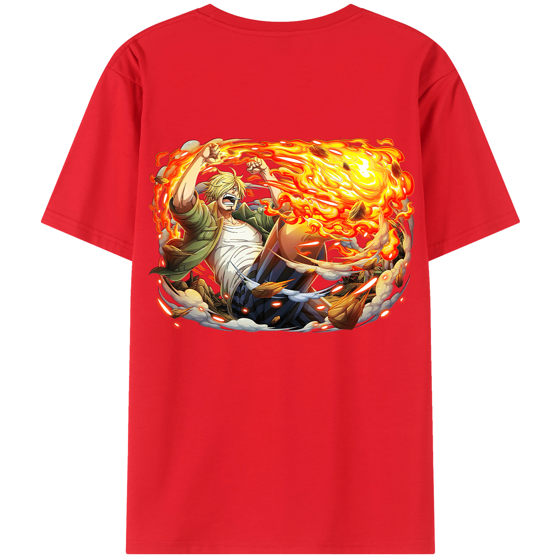 （画像用） ワンピース サンジ ONE PIECE Sanji レディース半袖Tシャツ(バックプリント)