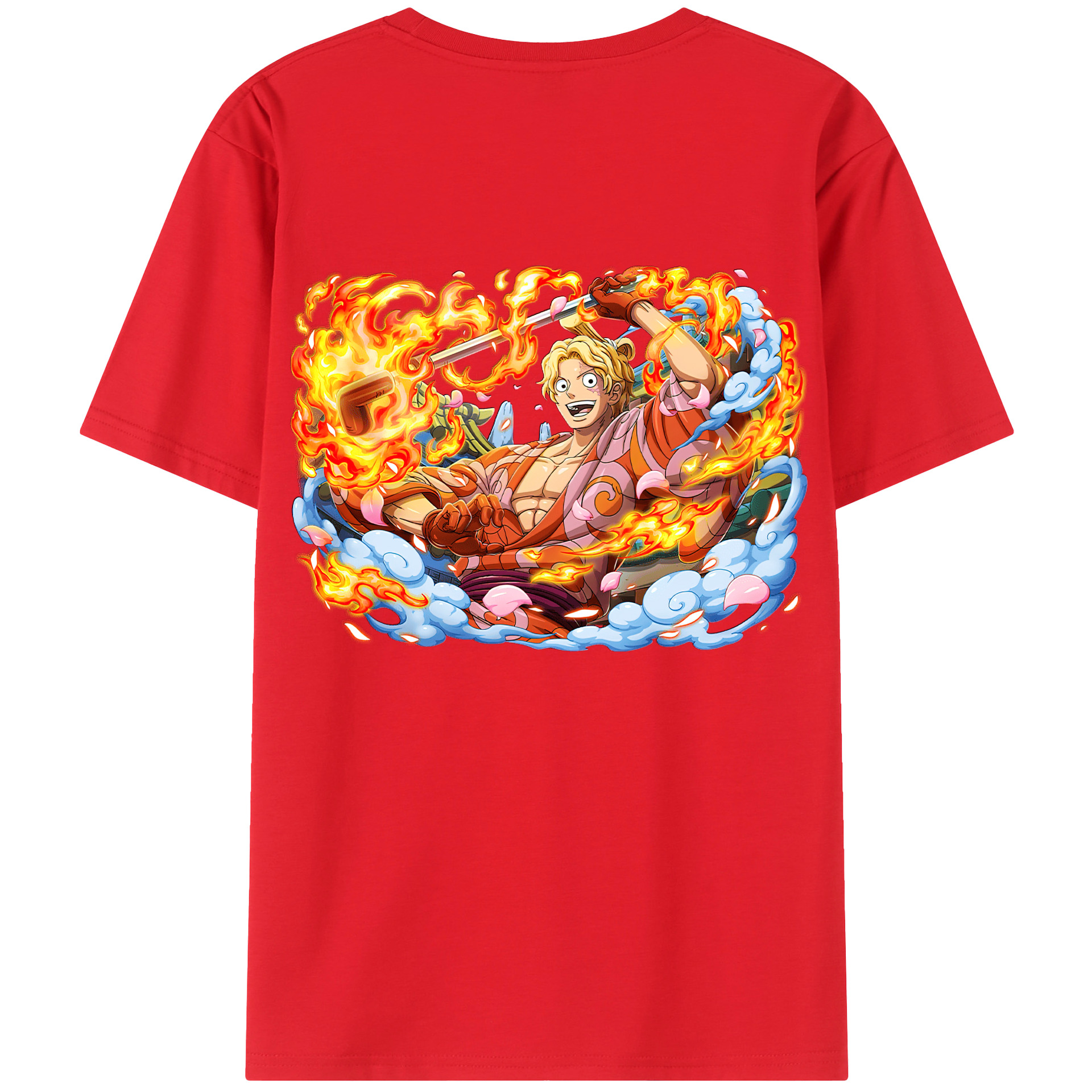 （画像用） ワンピース サンジ ONE PIECE Sanji レディース半袖Tシャツ(バックプリント)