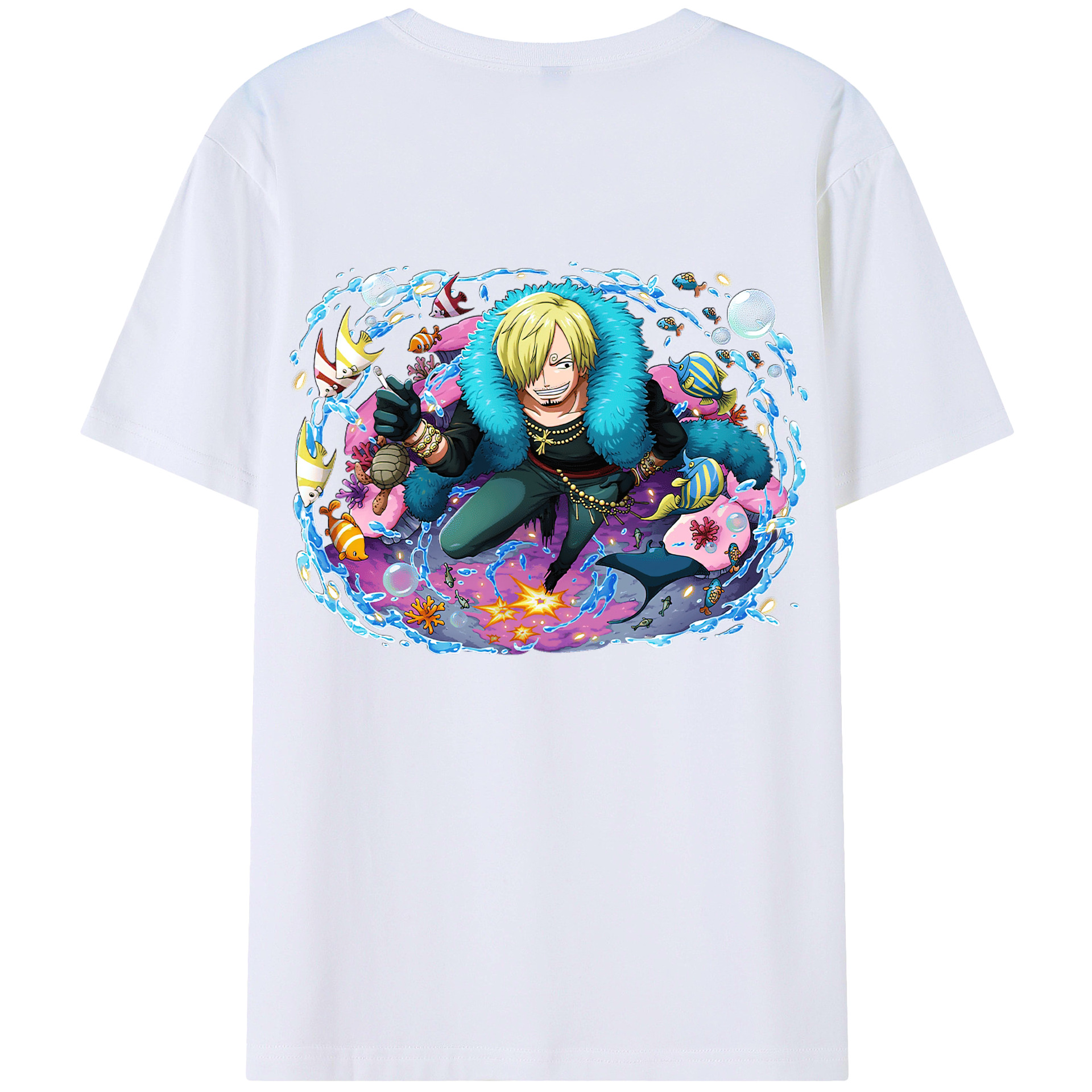 （画像用） ワンピース サンジ ONE PIECE Sanji レディース半袖Tシャツ(バックプリント)