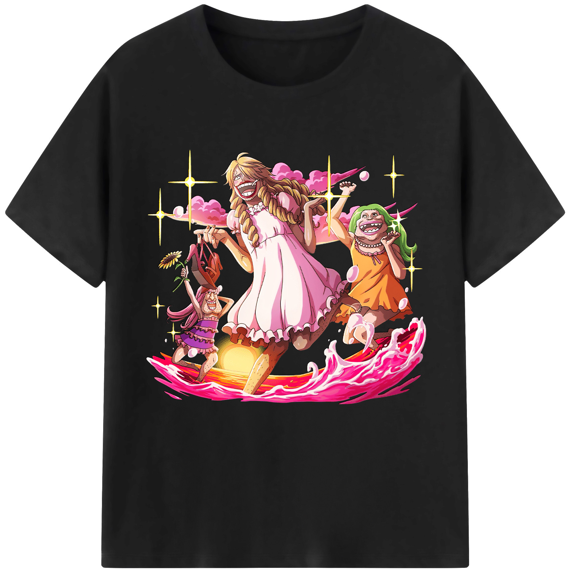 （画像用） ワンピース サンジ ONE PIECE Sanji レディースカジュアルプリントTシャツ（綿100％）