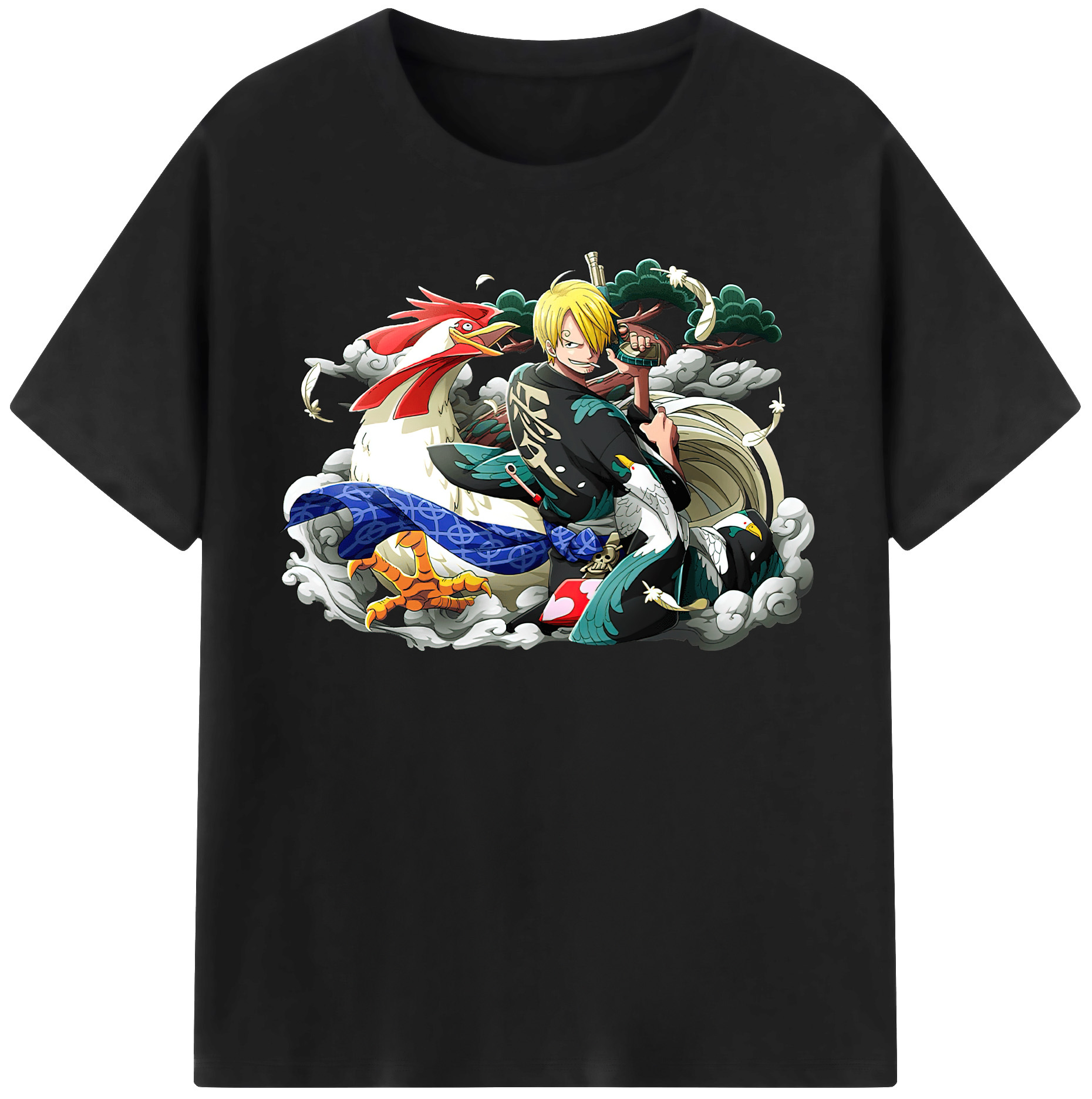 （画像用） ワンピース サンジ ONE PIECE Sanji レディースカジュアルプリントTシャツ（綿100％）