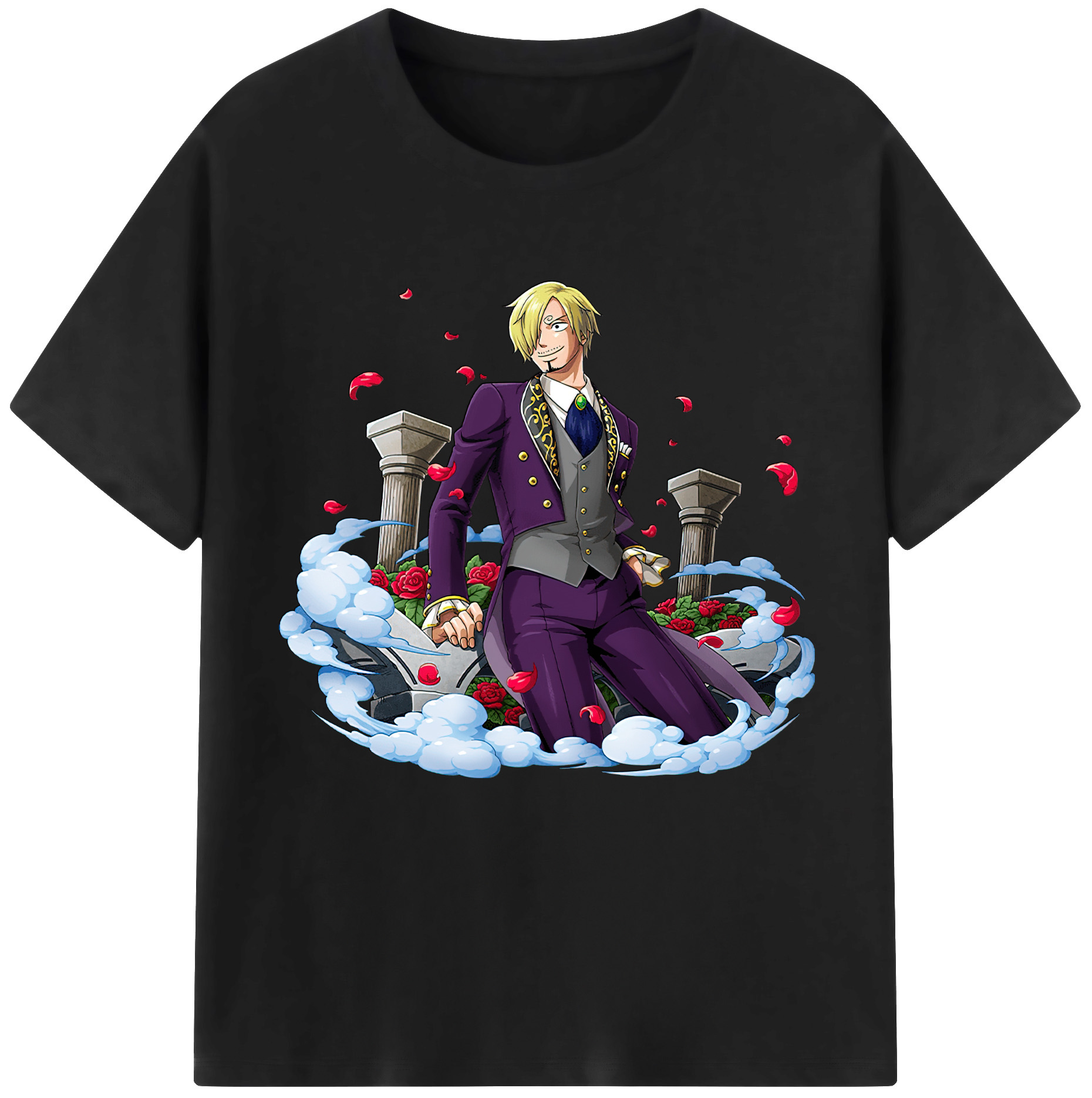 （画像用） ワンピース サンジ ONE PIECE Sanji レディースカジュアルプリントTシャツ（綿100％）