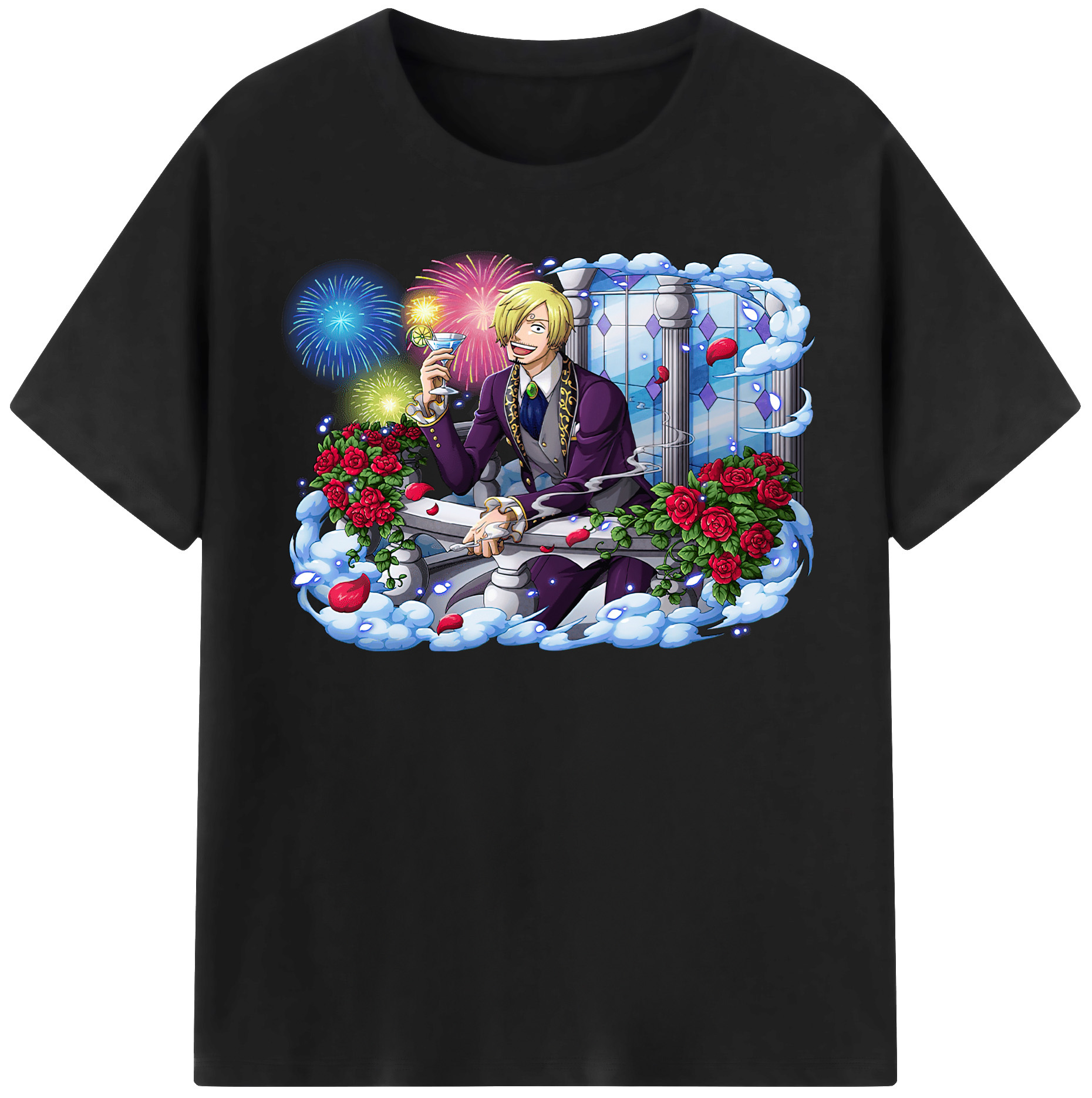 （画像用） ワンピース サンジ ONE PIECE Sanji レディースカジュアルプリントTシャツ（綿100％）