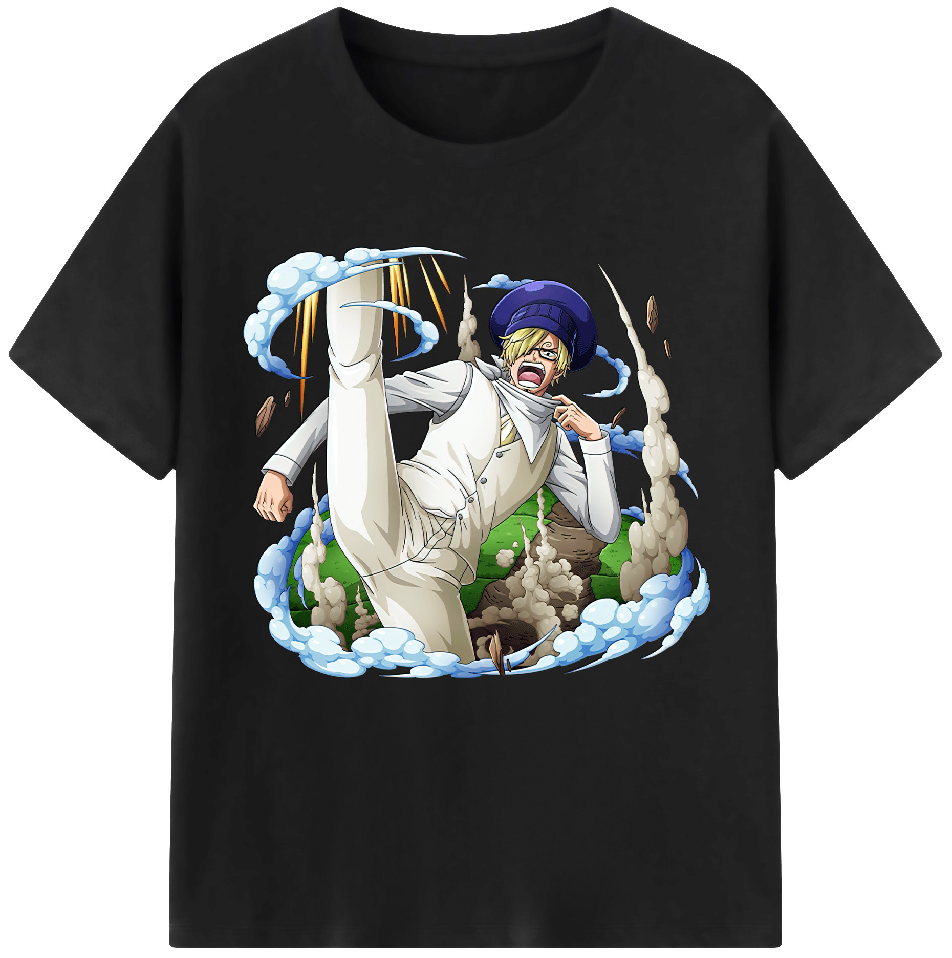 （画像用） ワンピース サンジ ONE PIECE Sanji レディースカジュアルプリントTシャツ（綿100％）