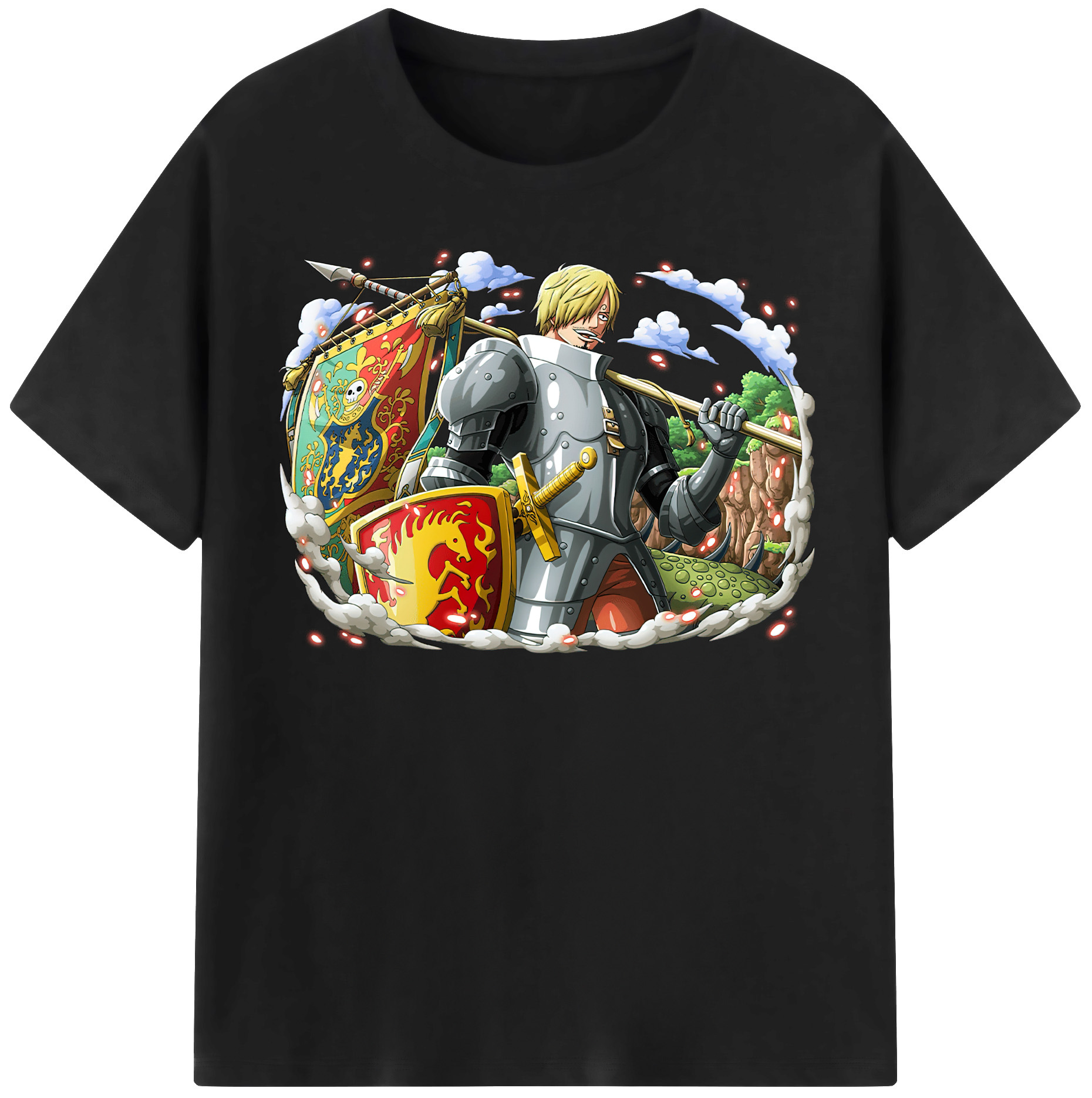 （画像用） ワンピース サンジ ONE PIECE Sanji レディースカジュアルプリントTシャツ（綿100％）