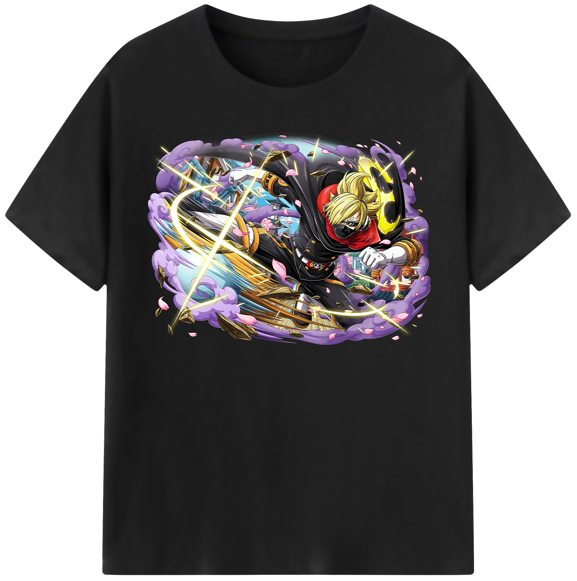 （画像用） ワンピース サンジ ONE PIECE Sanji レディースカジュアルプリントTシャツ（綿100％）