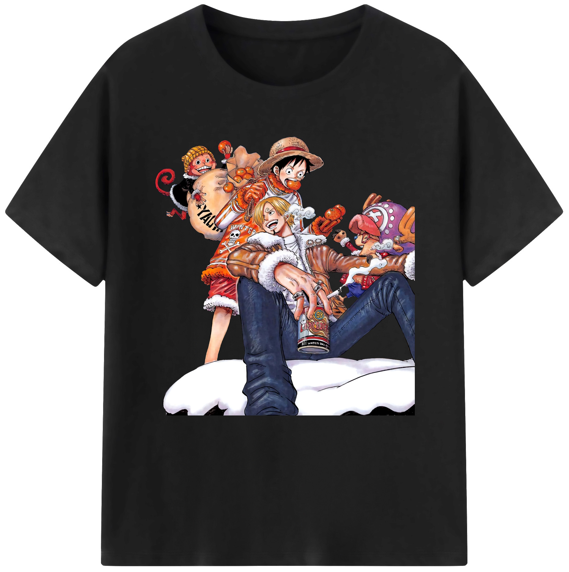 （画像用） ワンピース サンジ ONE PIECE Sanji レディースカジュアルプリントTシャツ（綿100％）