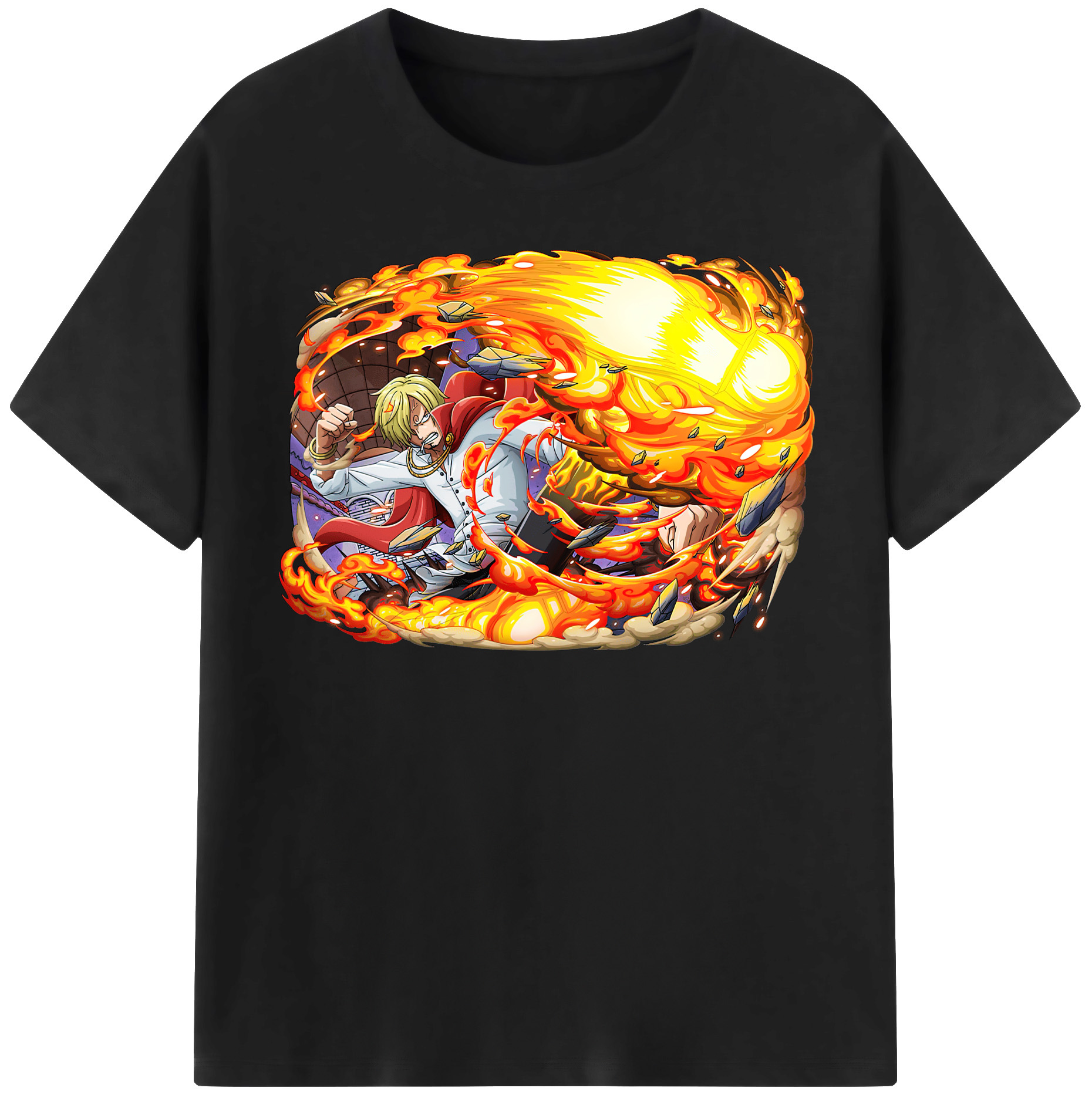 （画像用） ワンピース サンジ ONE PIECE Sanji レディースカジュアルプリントTシャツ（綿100％）