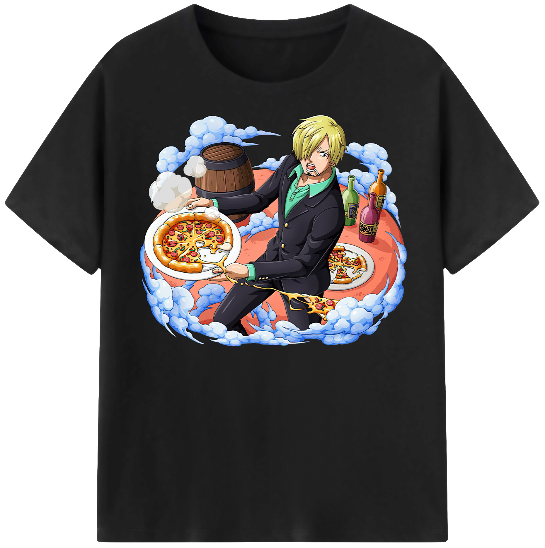 （画像用） ワンピース サンジ ONE PIECE Sanji レディースカジュアルプリントTシャツ（綿100％）