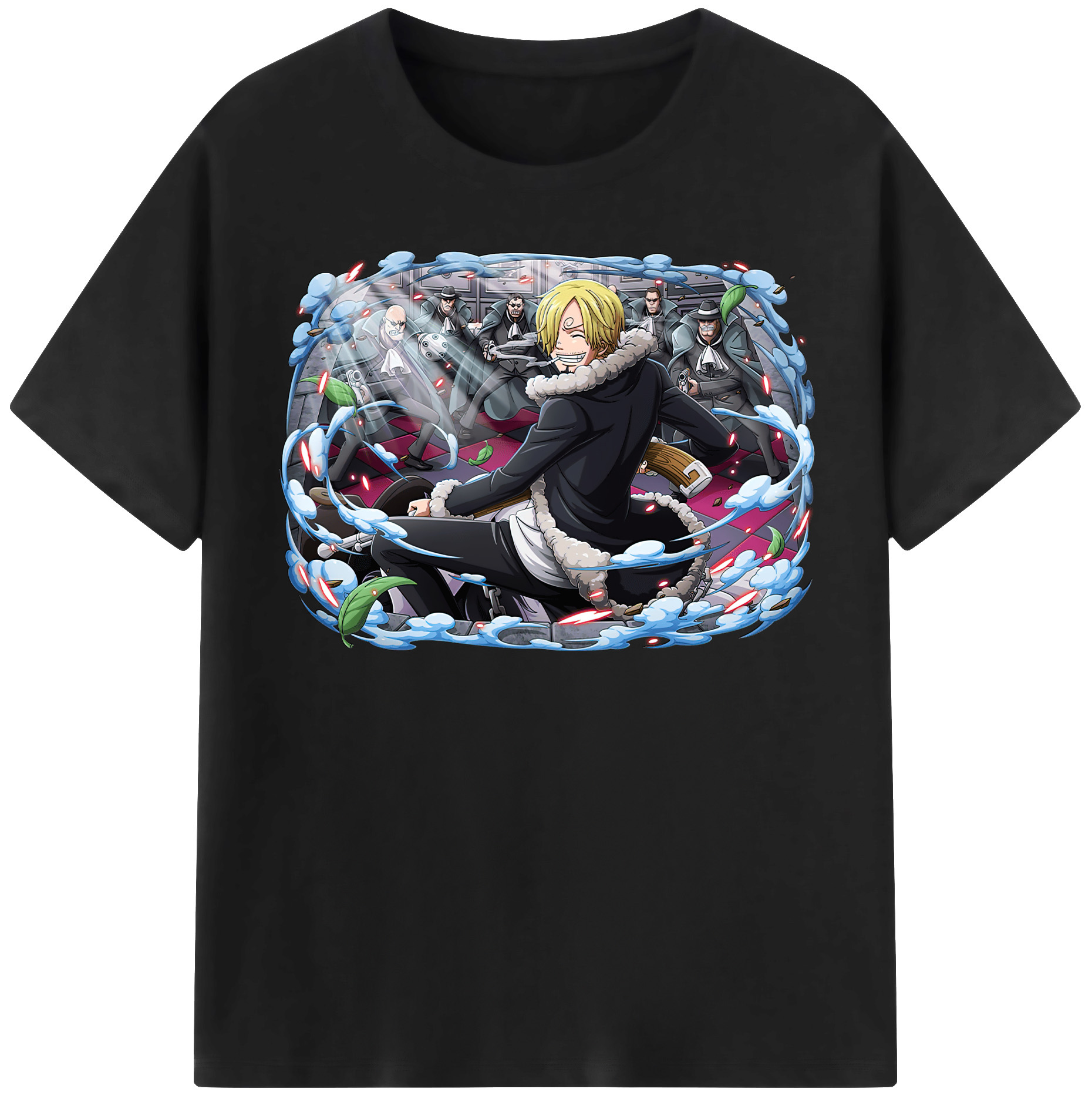（画像用） ワンピース サンジ ONE PIECE Sanji レディースカジュアルプリントTシャツ（綿100％）