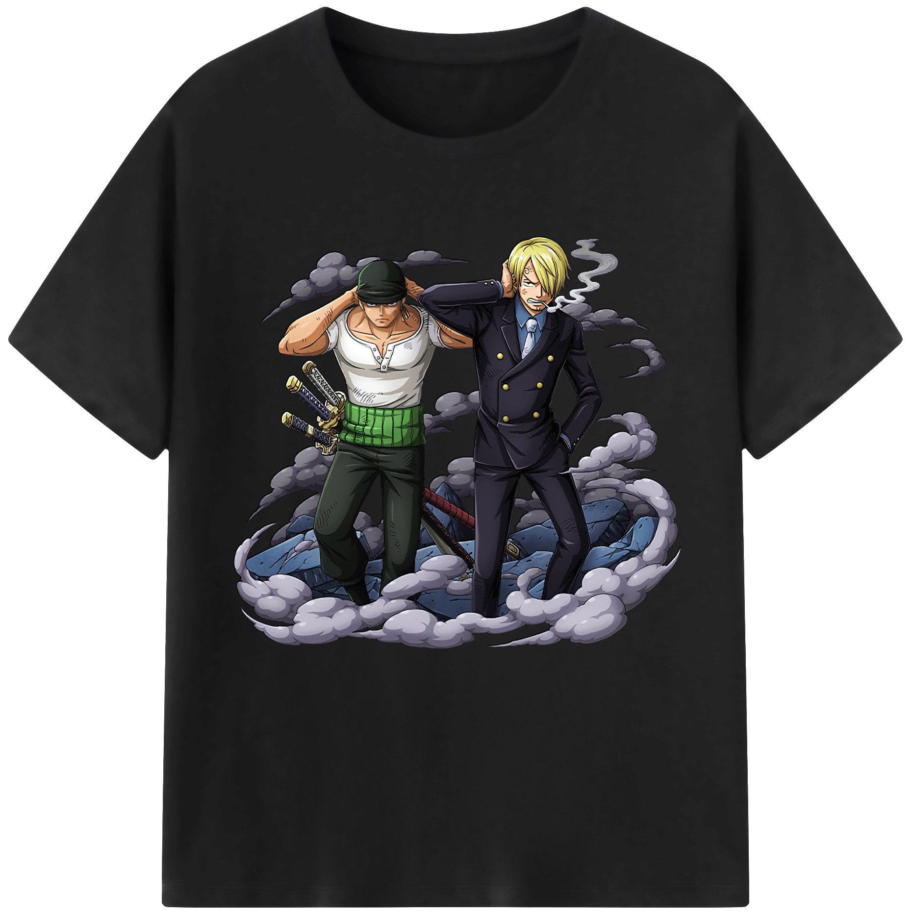 （画像用） ワンピース サンジ ONE PIECE Sanji レディースカジュアルプリントTシャツ（綿100％）