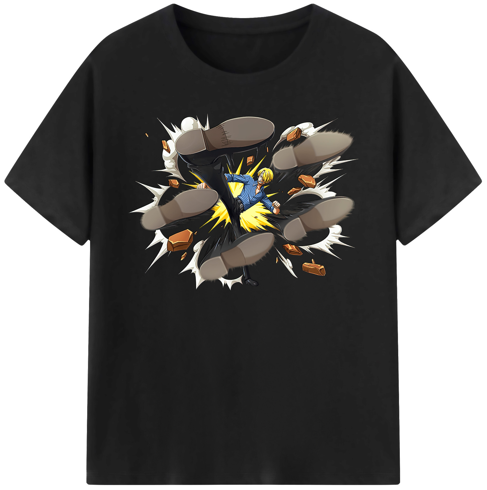 （画像用） ワンピース サンジ ONE PIECE Sanji レディースカジュアルプリントTシャツ（綿100％）