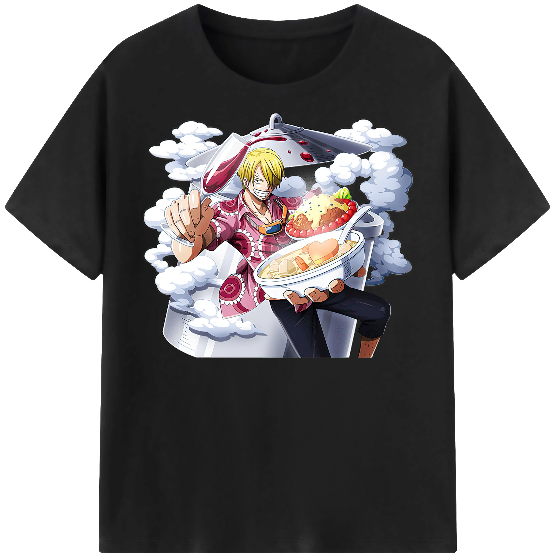（画像用） ワンピース サンジ ONE PIECE Sanji レディースカジュアルプリントTシャツ（綿100％）