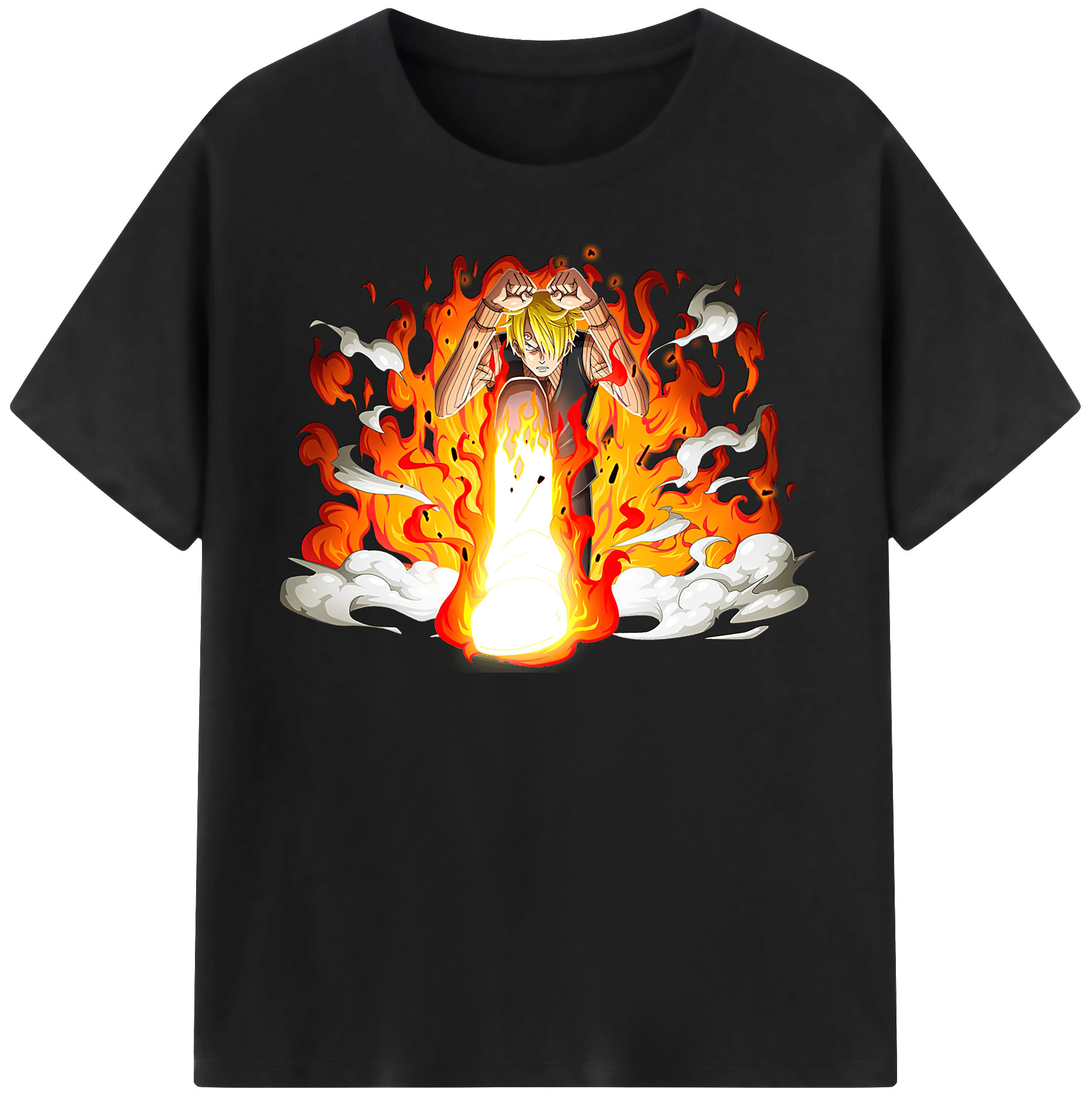 （画像用） ワンピース サンジ ONE PIECE Sanji レディースカジュアルプリントTシャツ（綿100％）