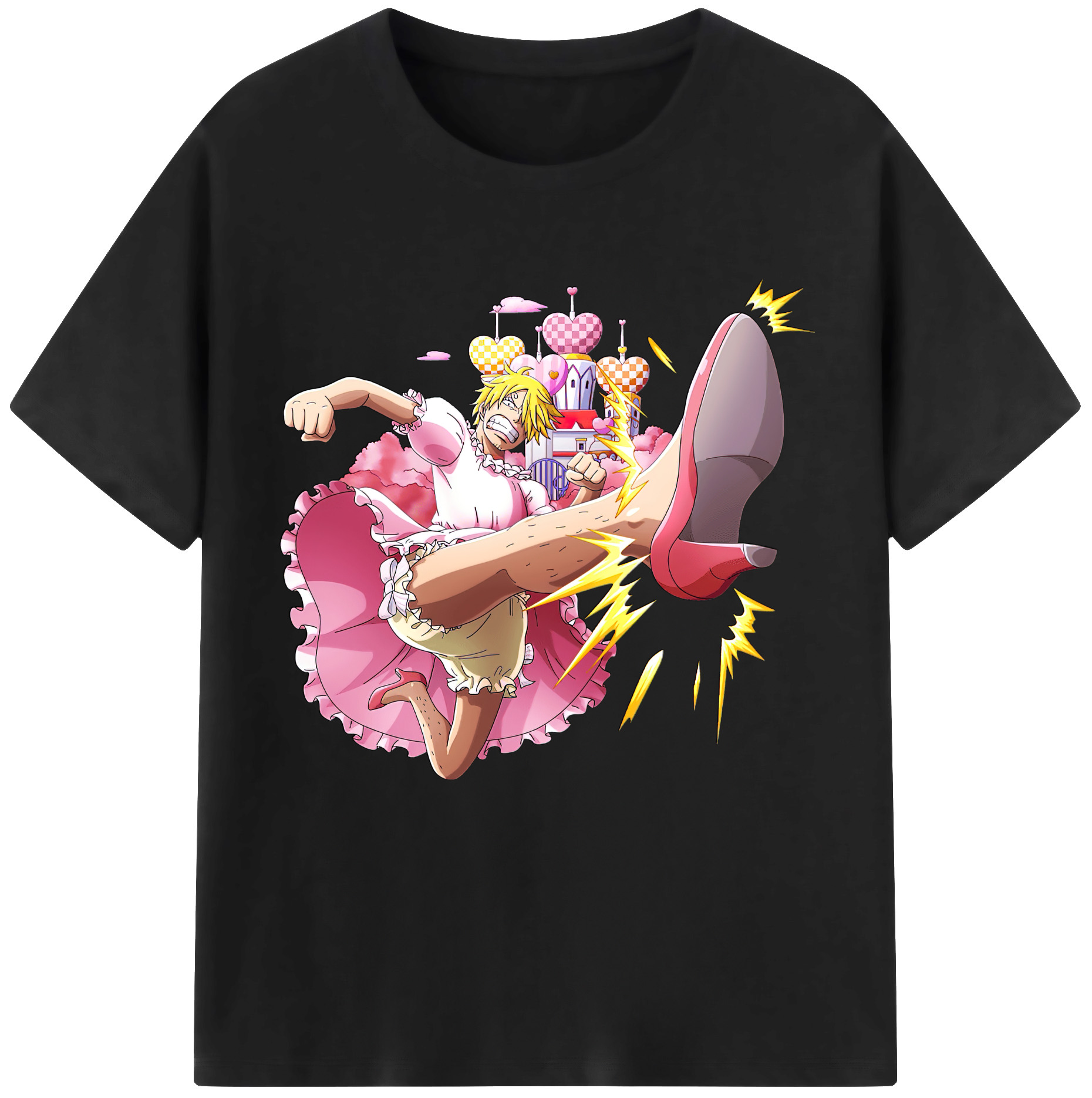 （画像用） ワンピース サンジ ONE PIECE Sanji レディースカジュアルプリントTシャツ（綿100％）