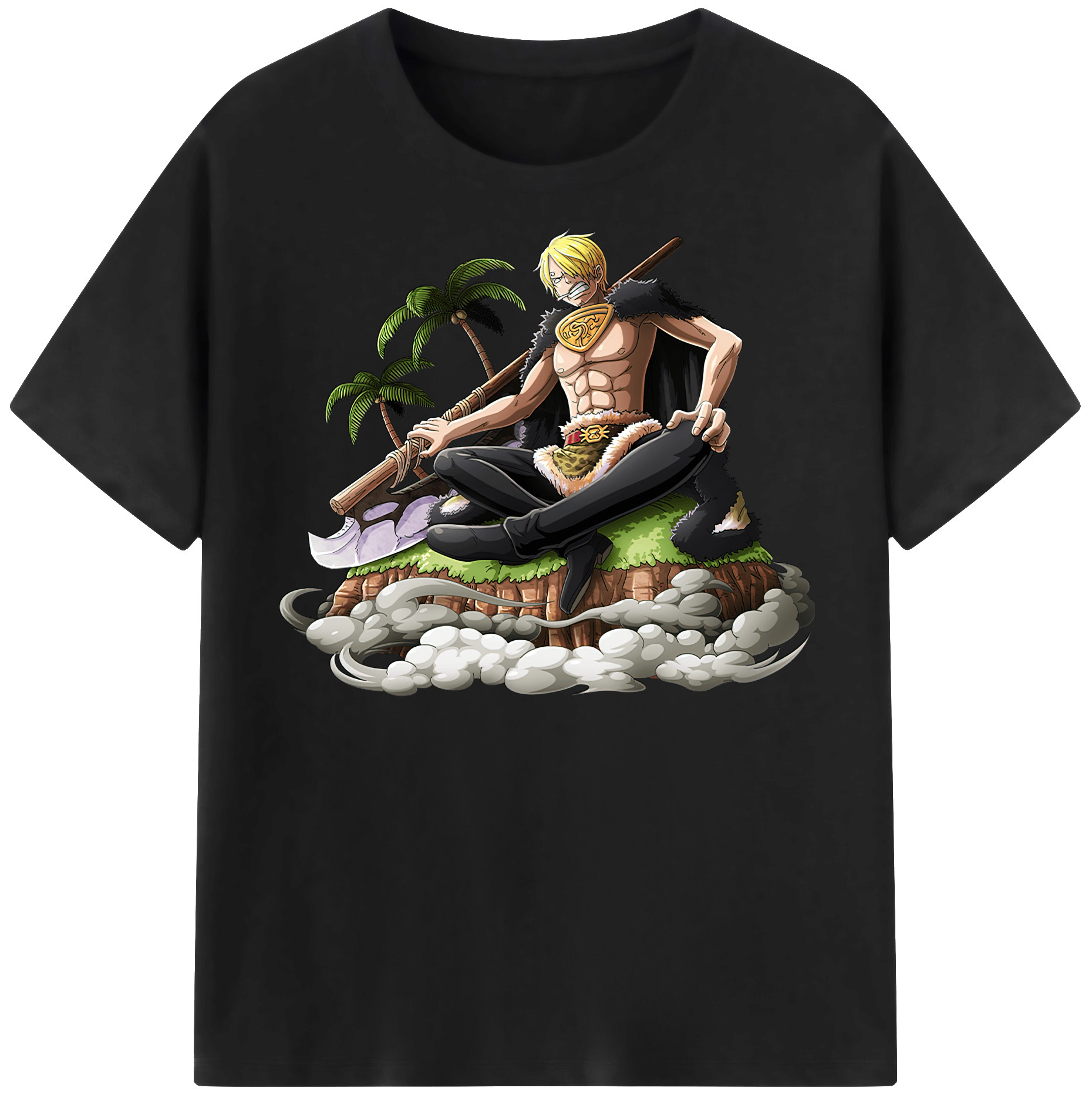 （画像用） ワンピース サンジ ONE PIECE Sanji レディースカジュアルプリントTシャツ（綿100％）