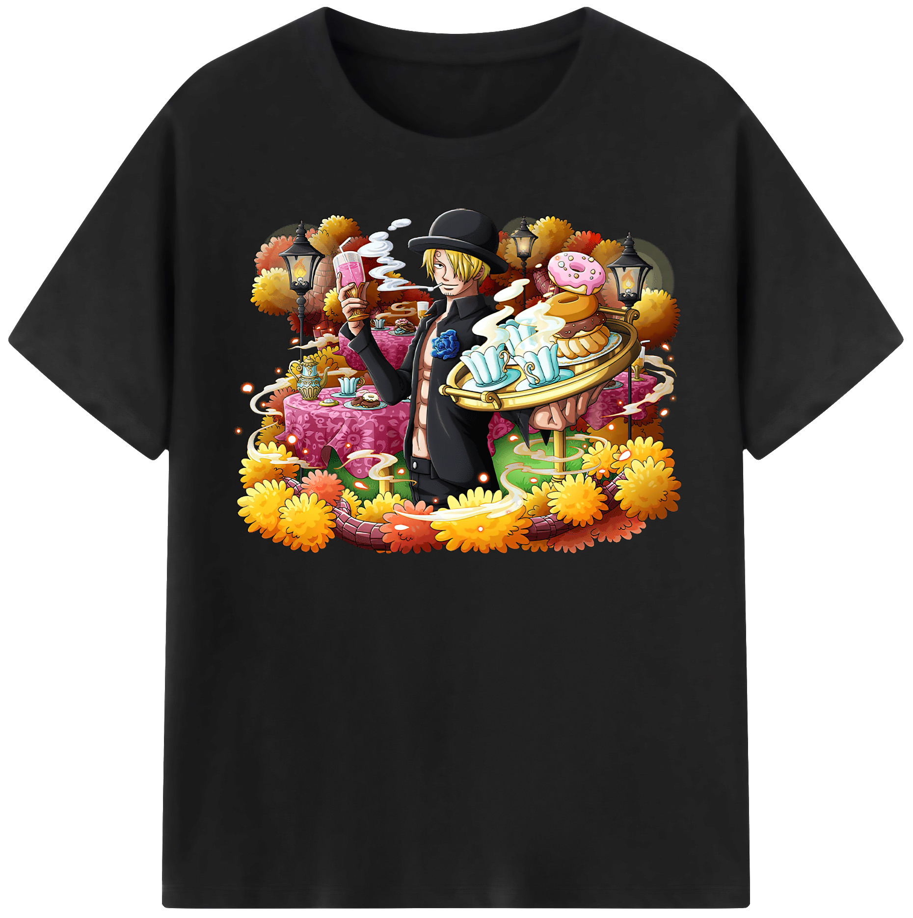 （画像用） ワンピース サンジ ONE PIECE Sanji レディースカジュアルプリントTシャツ（綿100％）