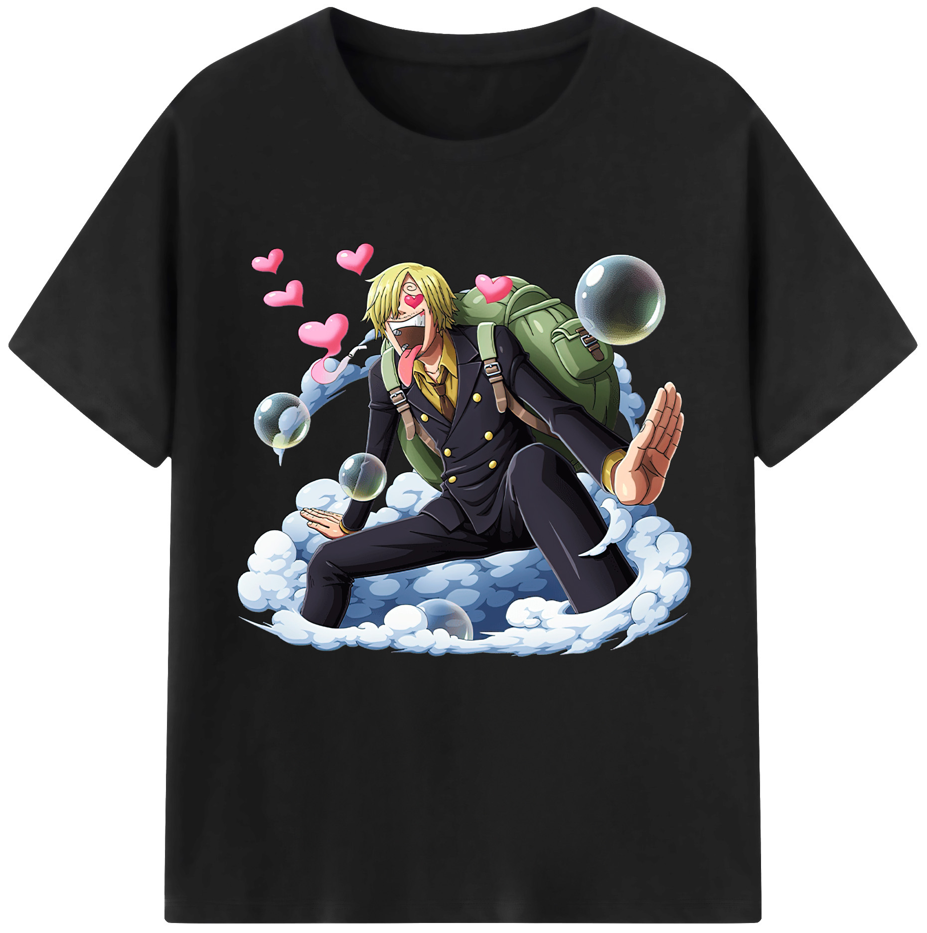 （画像用） ワンピース サンジ ONE PIECE Sanji レディースカジュアルプリントTシャツ（綿100％）