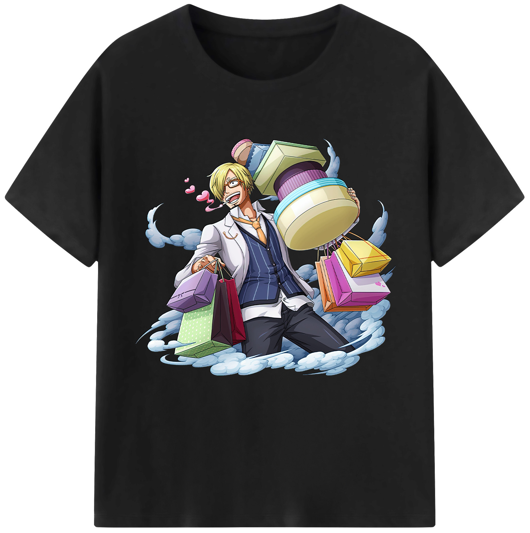 （画像用） ワンピース サンジ ONE PIECE Sanji レディースカジュアルプリントTシャツ（綿100％）