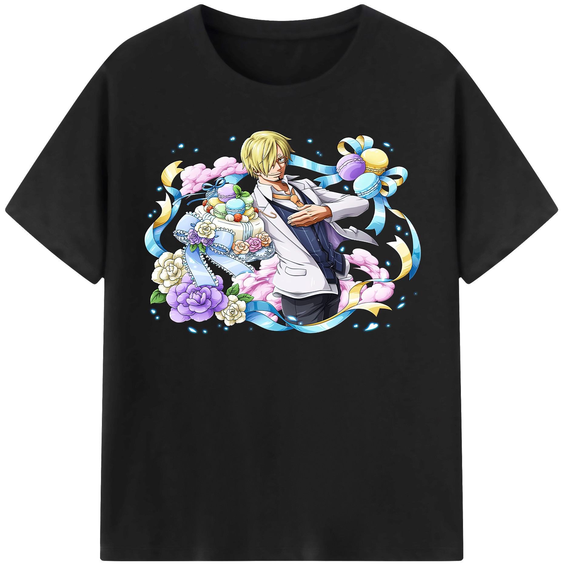（画像用） ワンピース サンジ ONE PIECE Sanji レディースカジュアルプリントTシャツ（綿100％）