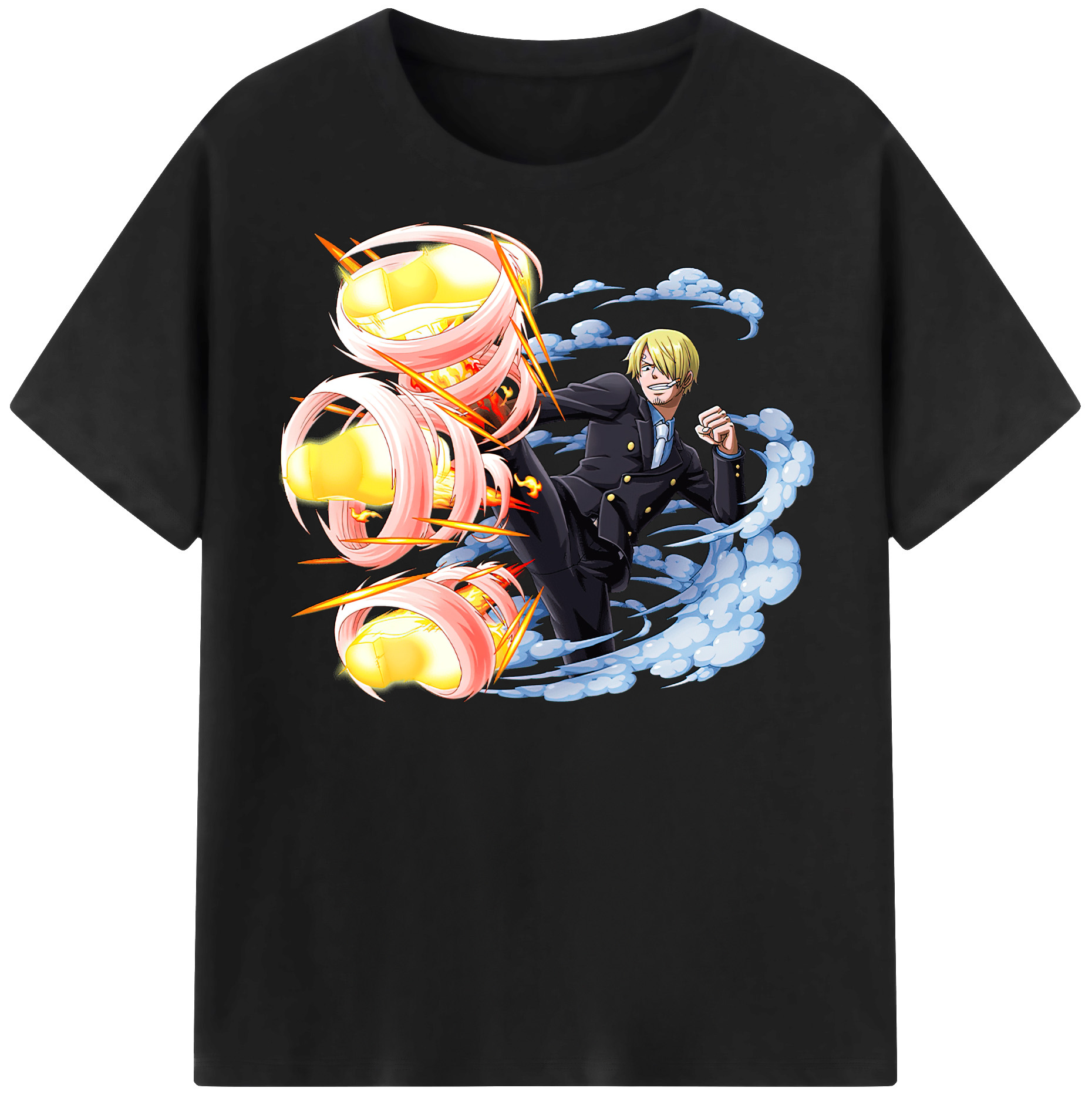 （画像用） ワンピース サンジ ONE PIECE Sanji レディースカジュアルプリントTシャツ（綿100％）