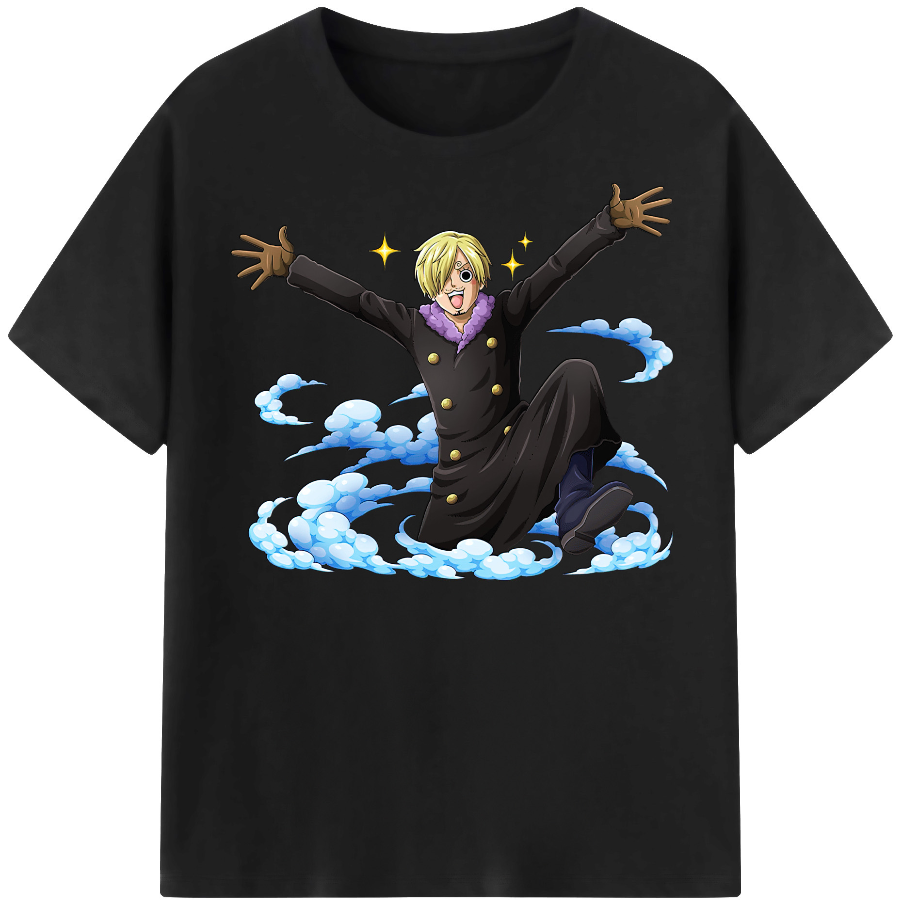 （画像用） ワンピース サンジ ONE PIECE Sanji レディースカジュアルプリントTシャツ（綿100％）