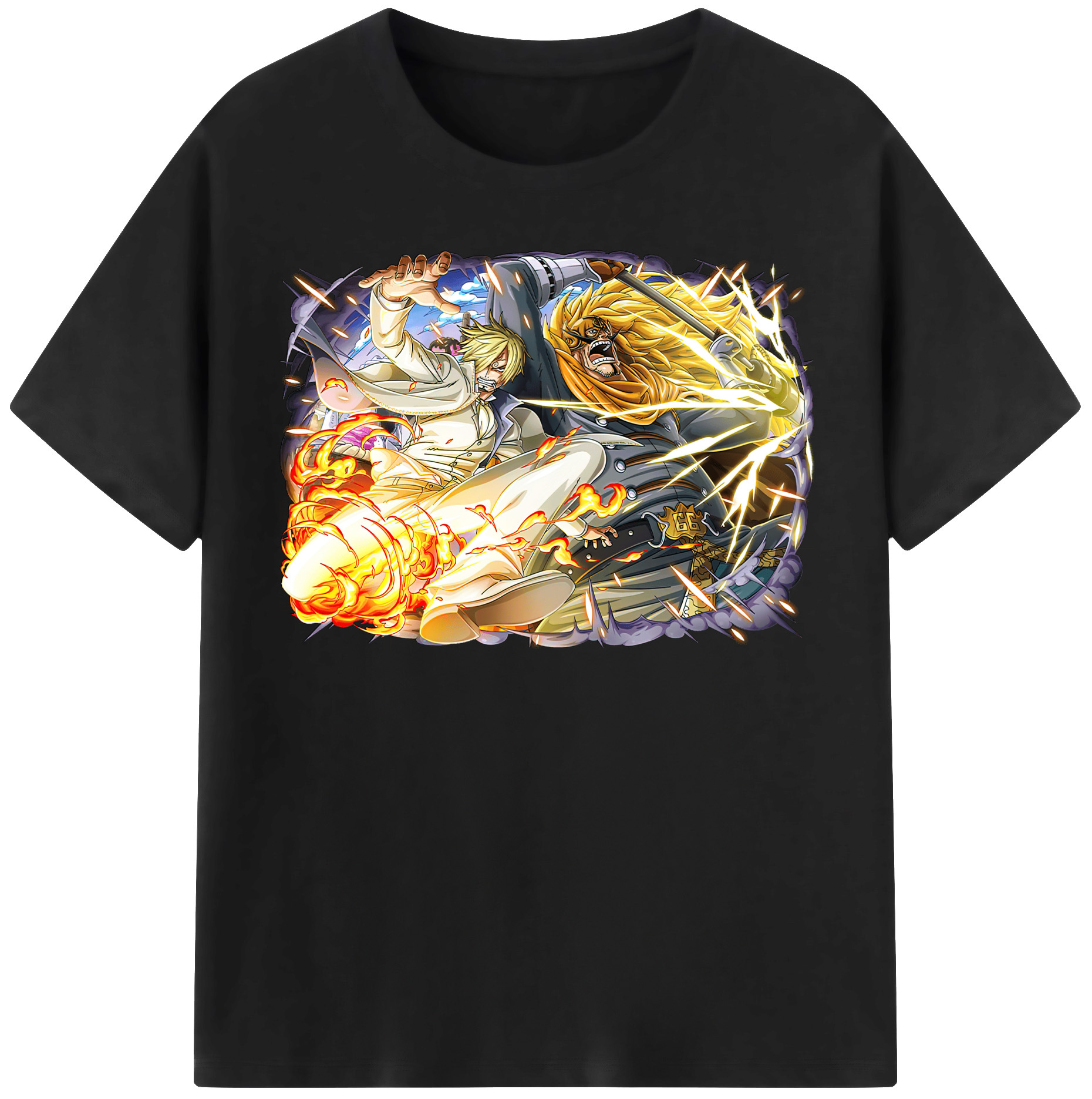 （画像用） ワンピース サンジ ONE PIECE Sanji レディースカジュアルプリントTシャツ（綿100％）