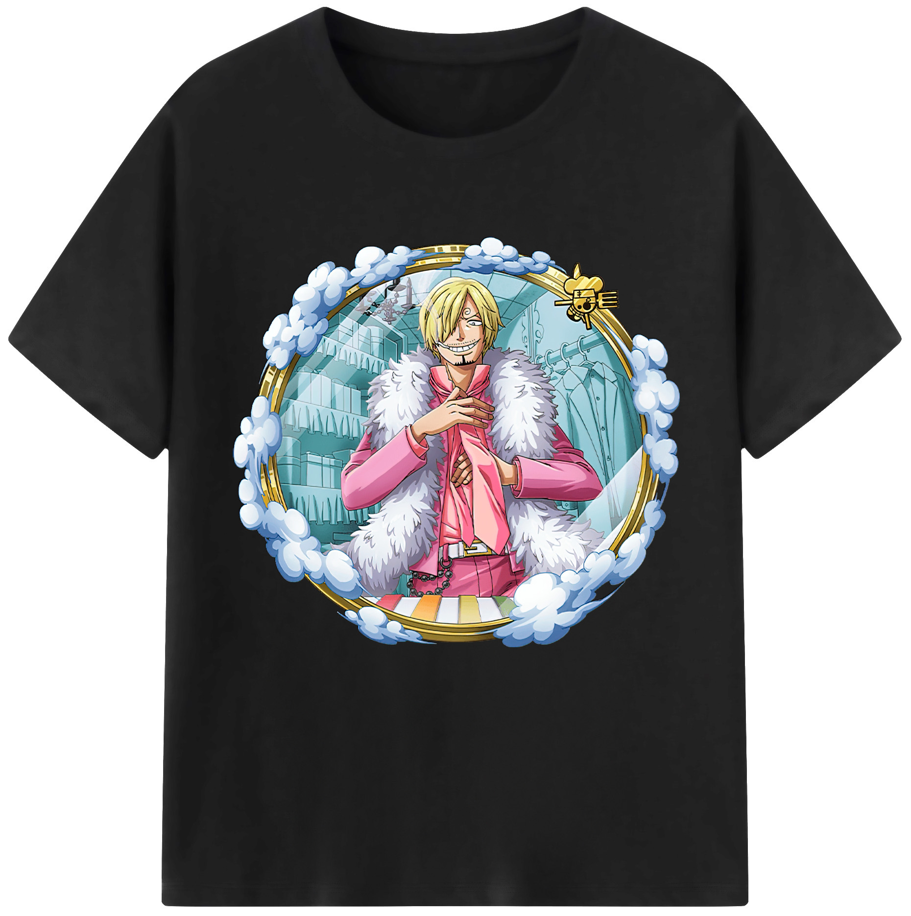 （画像用） ワンピース サンジ ONE PIECE Sanji レディースカジュアルプリントTシャツ（綿100％）