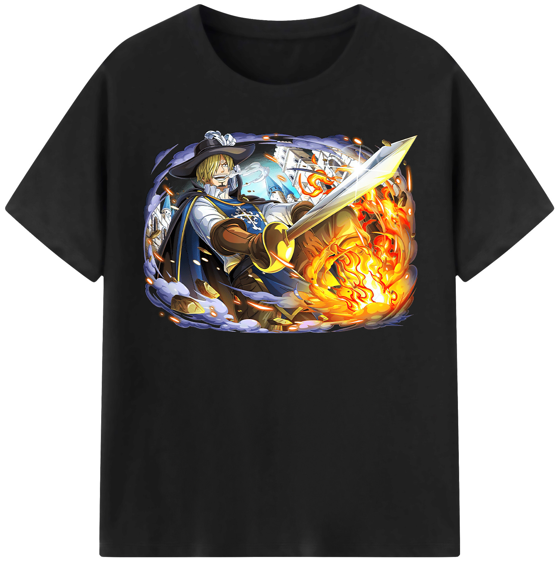 （画像用） ワンピース サンジ ONE PIECE Sanji レディースカジュアルプリントTシャツ（綿100％）