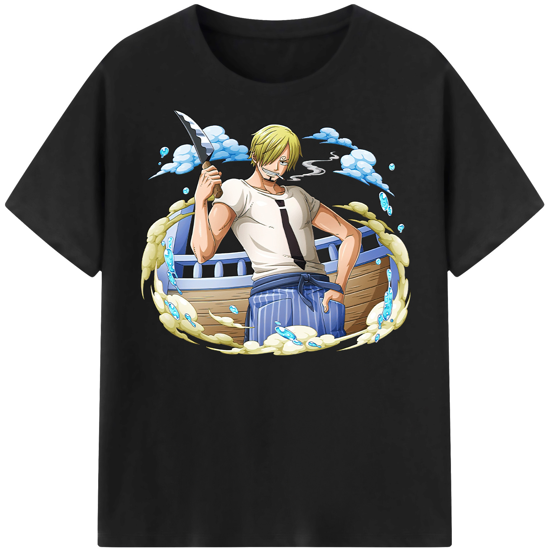 （画像用） ワンピース サンジ ONE PIECE Sanji レディースカジュアルプリントTシャツ（綿100％）