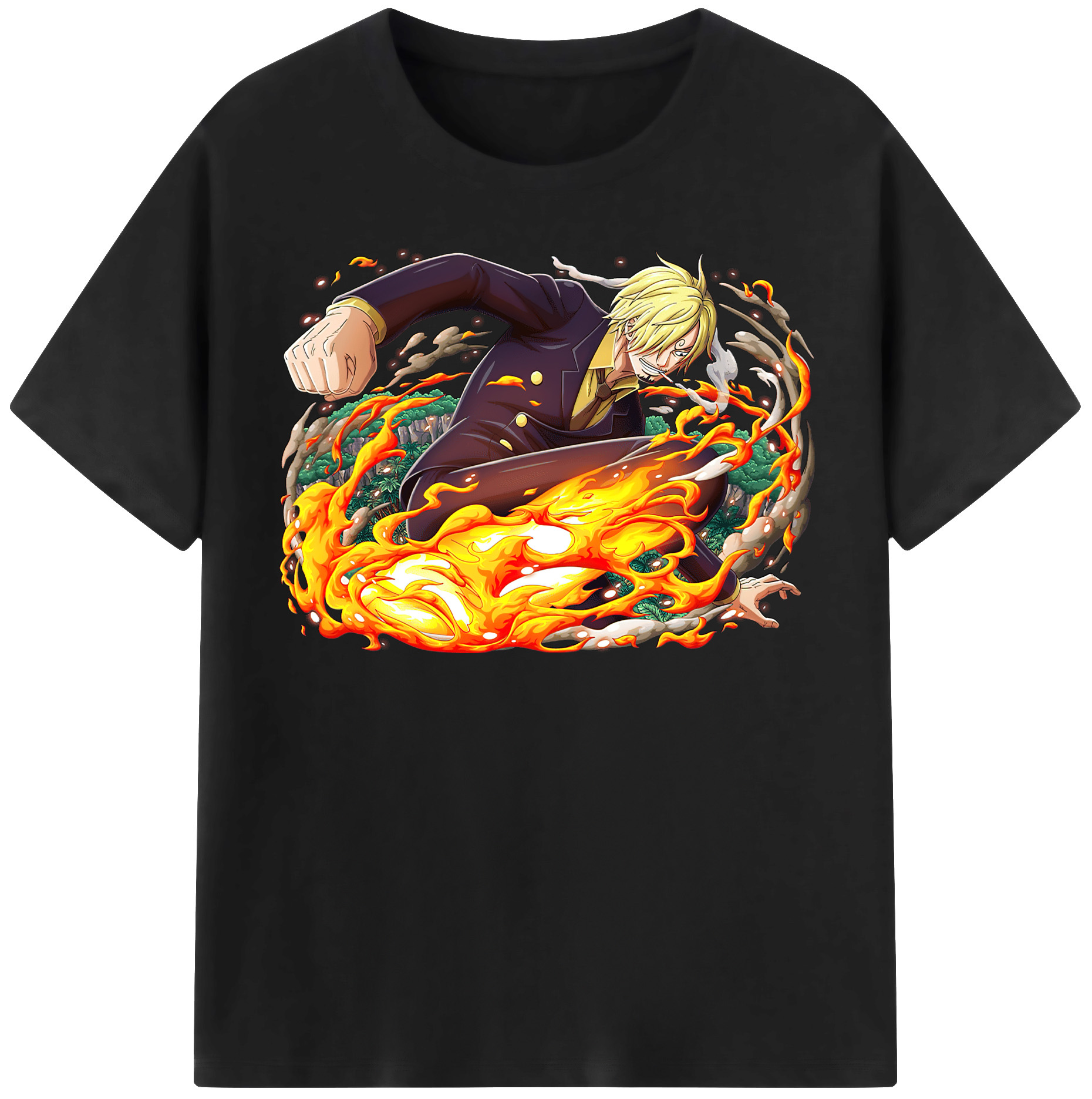 （画像用） ワンピース サンジ ONE PIECE Sanji レディースカジュアルプリントTシャツ（綿100％）