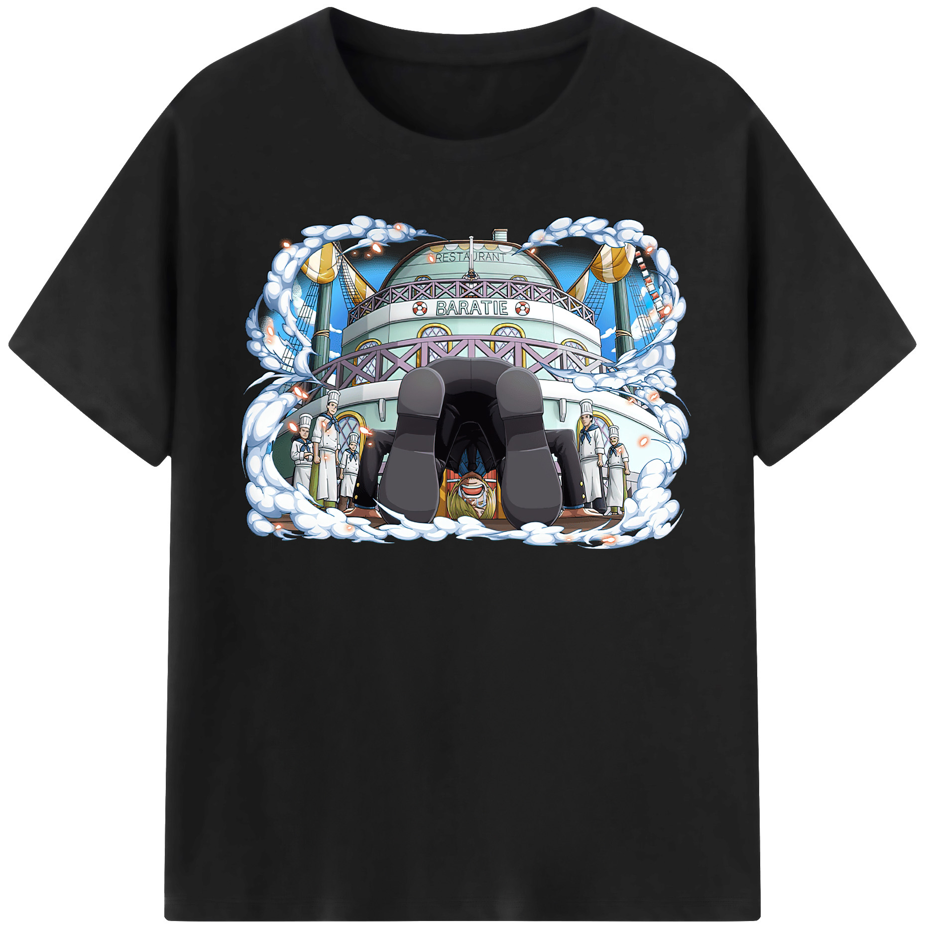 （画像用） ワンピース サンジ ONE PIECE Sanji レディースカジュアルプリントTシャツ（綿100％）