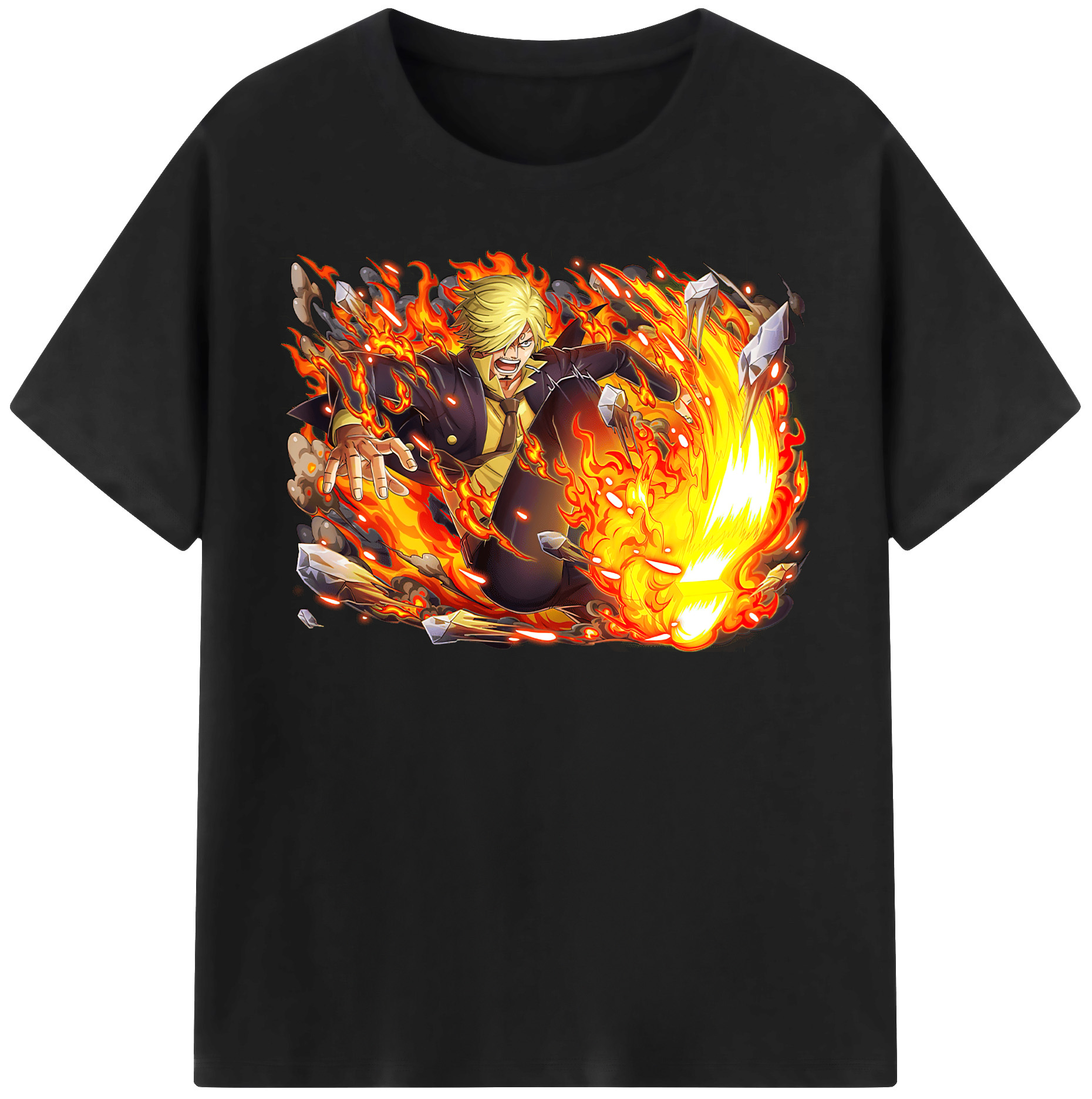 （画像用） ワンピース サンジ ONE PIECE Sanji レディースカジュアルプリントTシャツ（綿100％）