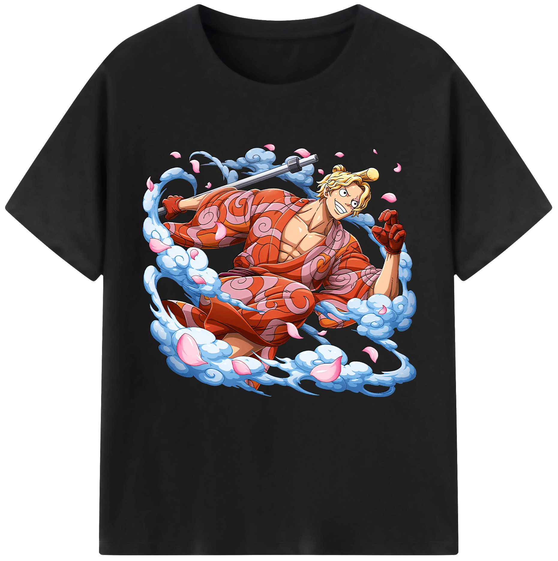 （画像用） ワンピース サンジ ONE PIECE Sanji レディースカジュアルプリントTシャツ（綿100％）