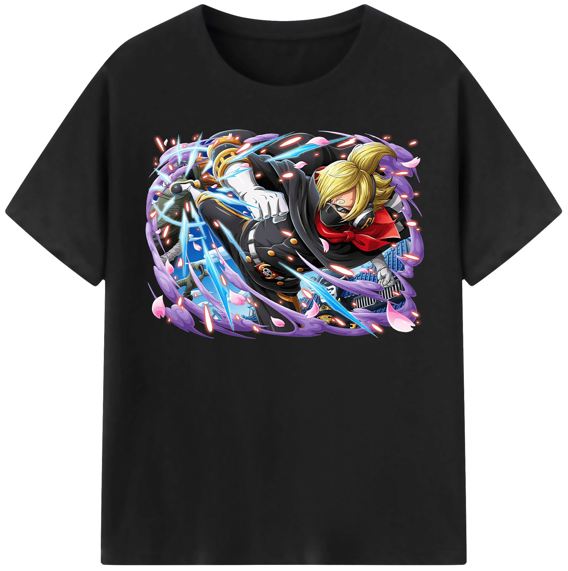 （画像用） ワンピース サンジ ONE PIECE Sanji レディースカジュアルプリントTシャツ（綿100％）